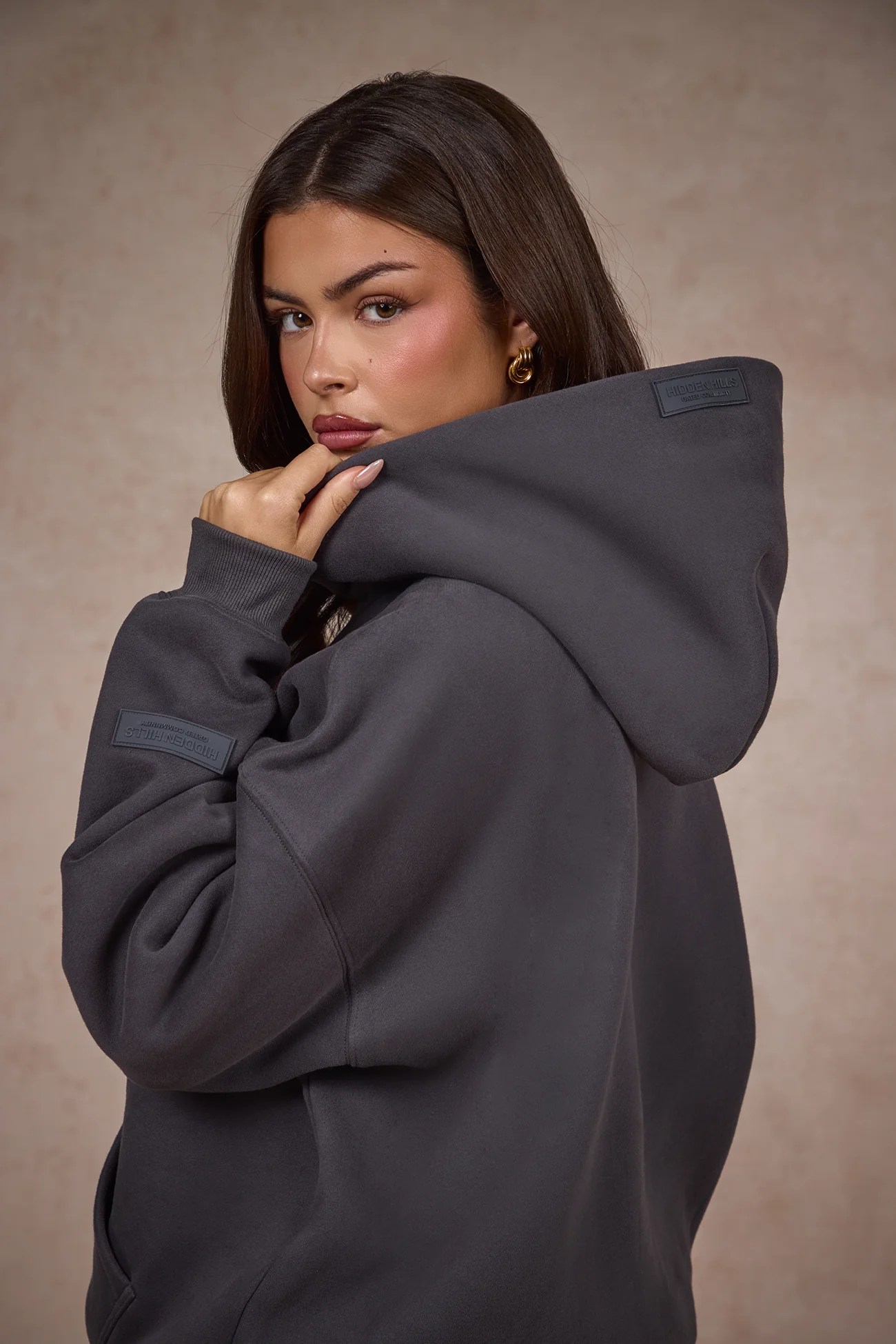 BASICS HOODIE DARK GREY - Image 4