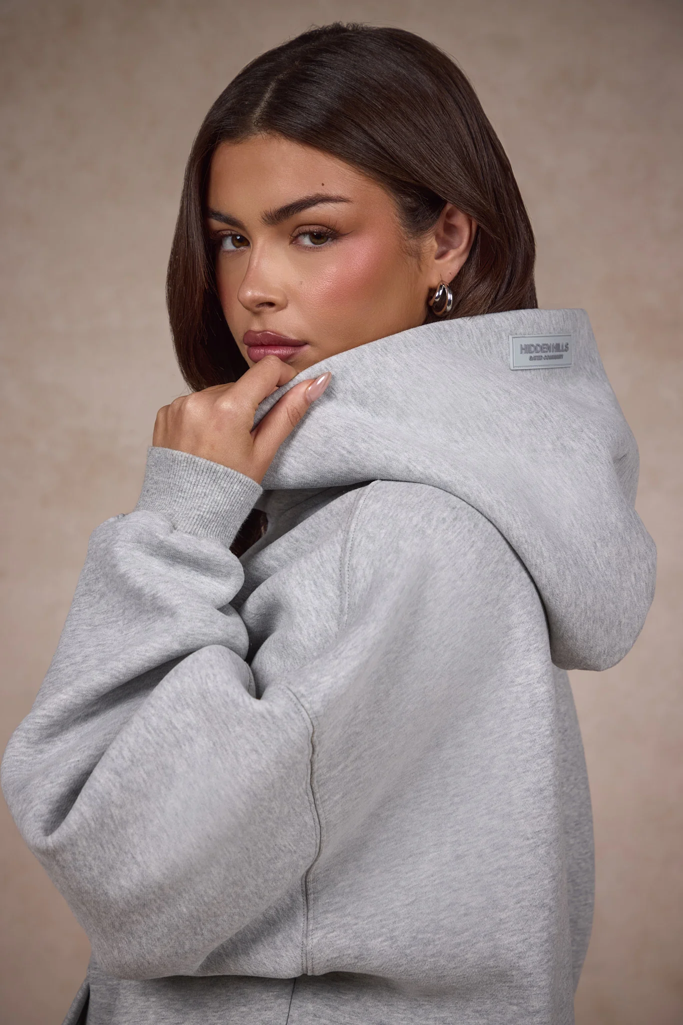 BASICS HOODIE MEDIUM GREY - Image 3