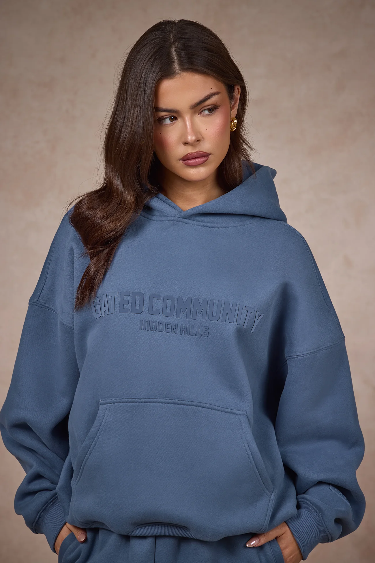 BASICS HOODIE STEEL BLUE - Image 2