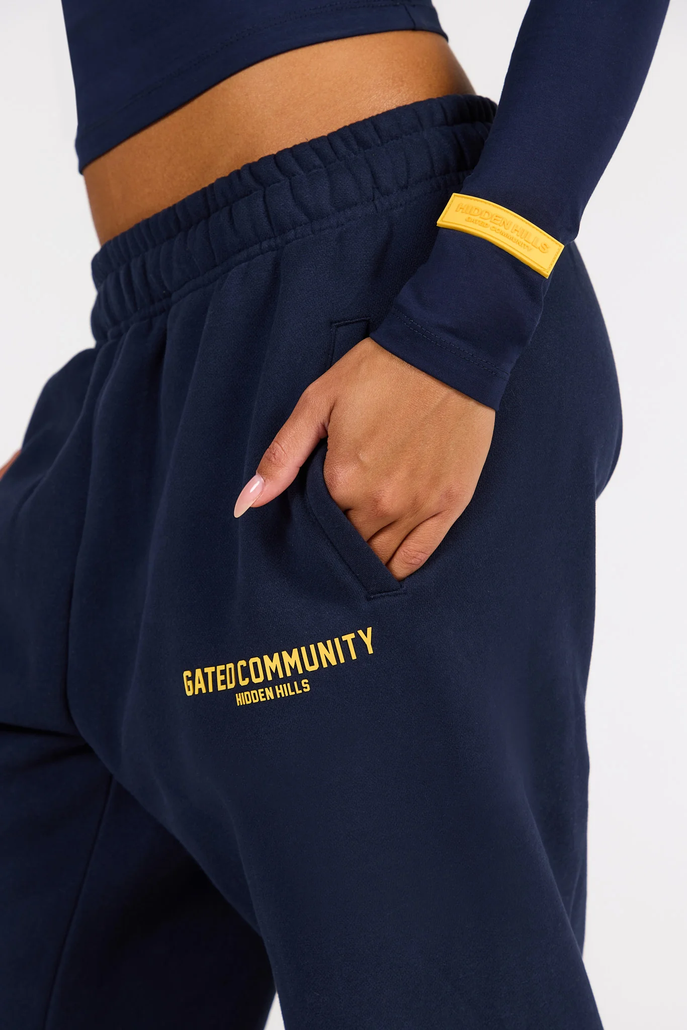 BASICS LONGSLEEVE TOP AMBER/NAVY - Image 4
