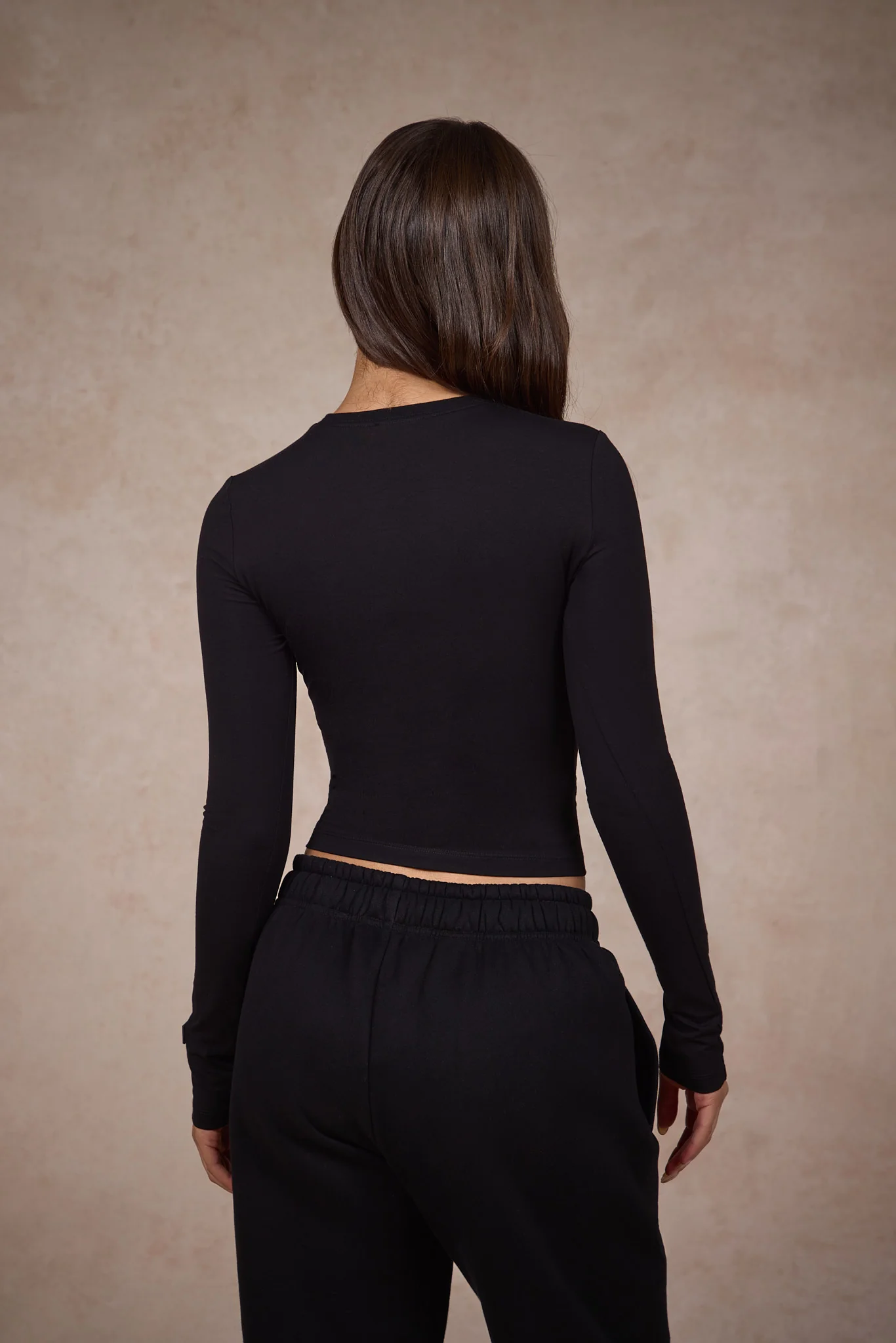 BASICS LONGSLEEVE TOP BLACK - Image 5