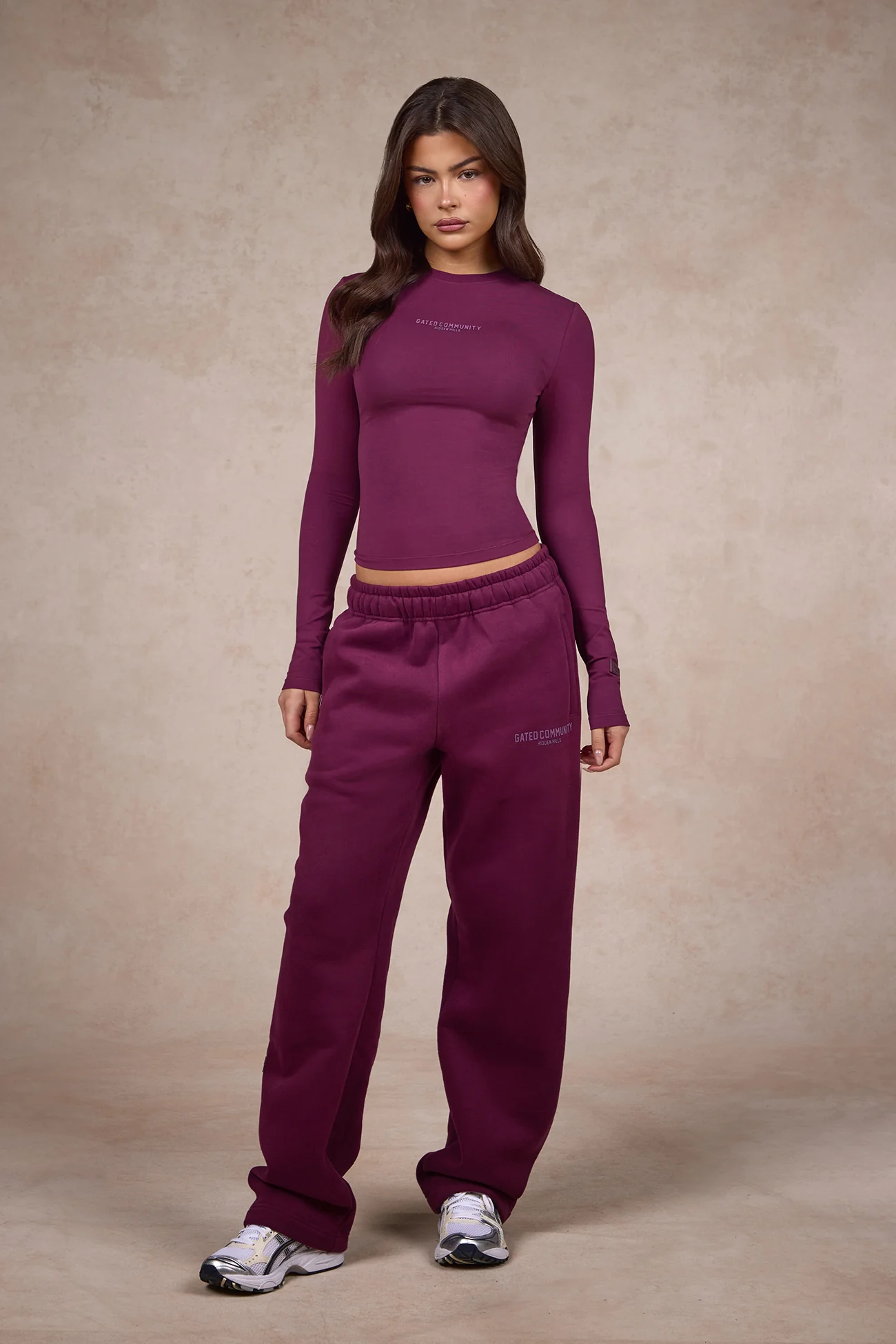 BASICS LONGSLEEVE TOP DARK PLUM - Image 4