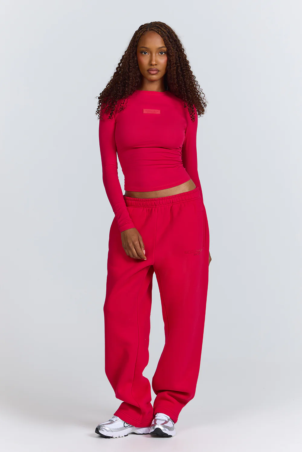 BASICS LONGSLEEVE TOP RASPBERRY RED - Image 3