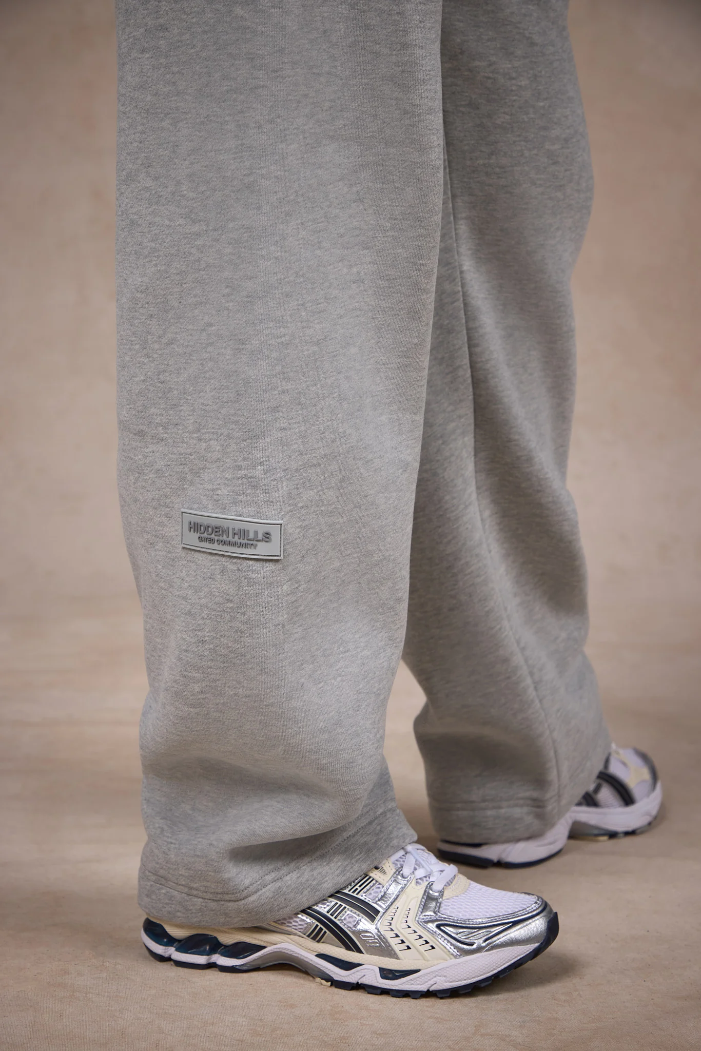 BASICS STRAIGHT LEG SWEATPANTS MEDIUM GREY - Image 3