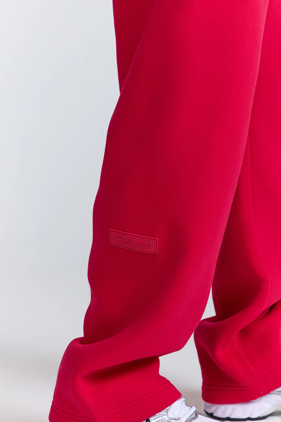 BASICS STRAIGHT LEG SWEATPANTS RASPBERRY RED - Image 4