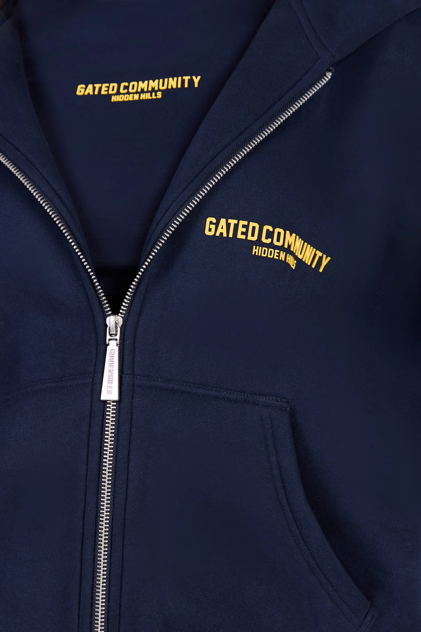 BASICS ZIP HOODIE AMBER/NAVY - Image 4