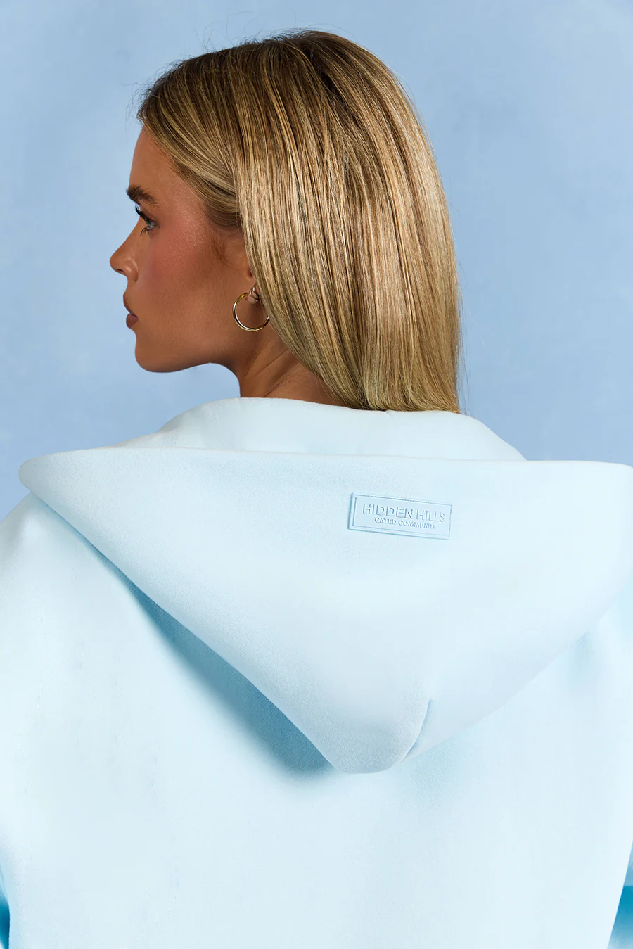 BASICS ZIP HOODIE LIGHT BLUE - Image 3