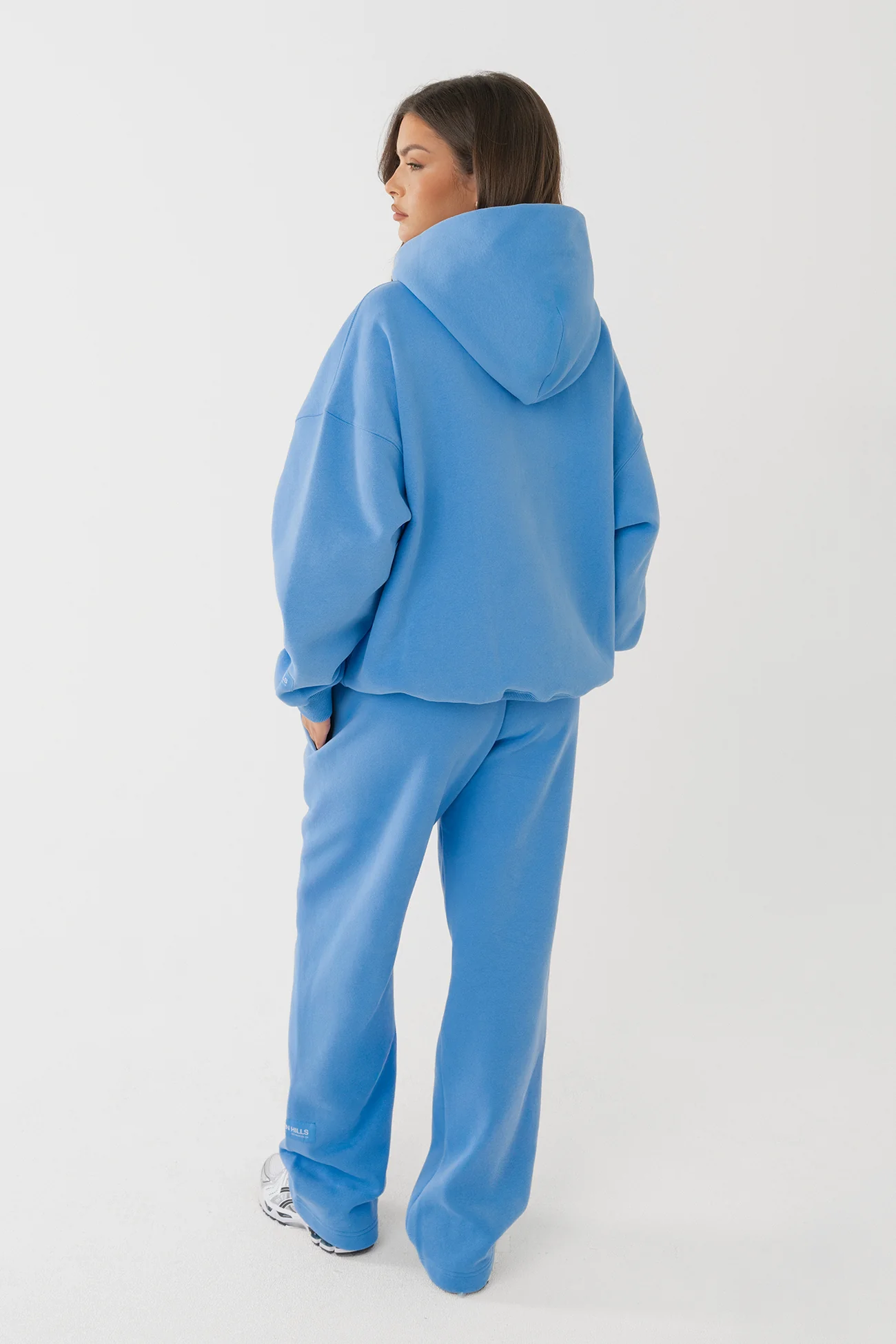 EMBOSSED STRAIGHT LEG SWEATPANTS SKY BLUE - Image 3