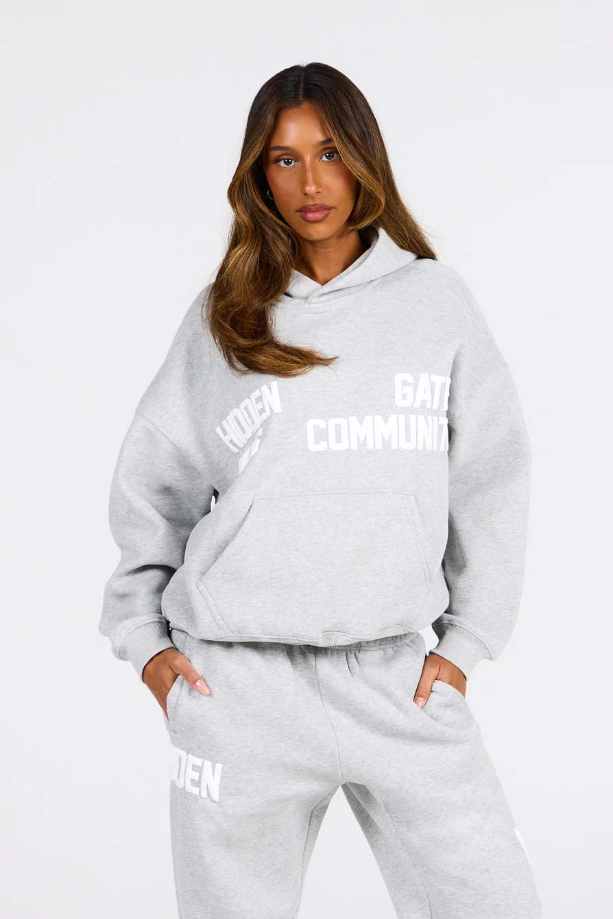 GATED COMMUNITY HOODIE MEDIUM GREY