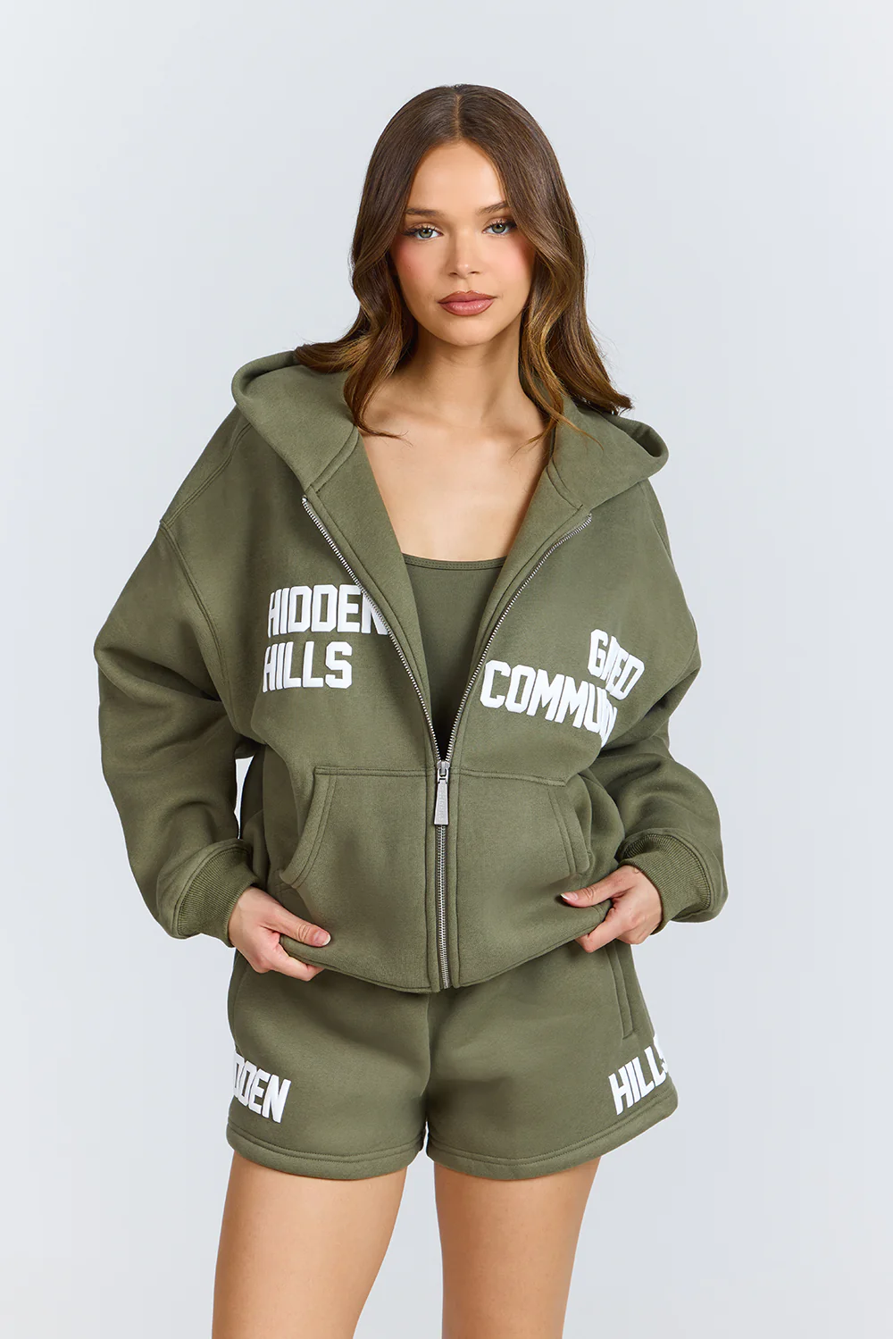 GATED COMMUNITY ZIP HOODIE SAGE