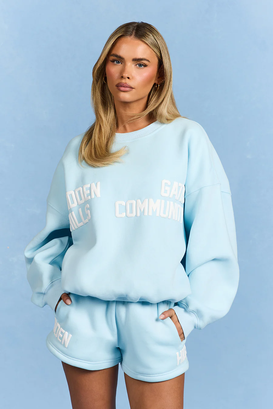 GATED COMMUNITY SWEATER LIGHT BLUE - Image 6