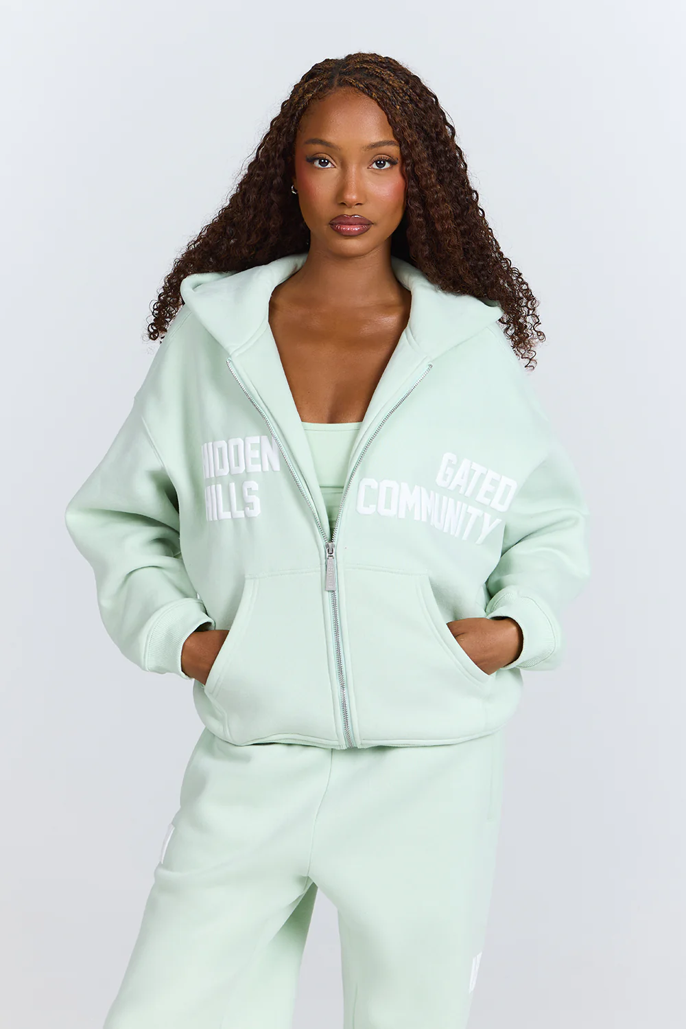 GATED COMMUNITY ZIP HOODIE MINT