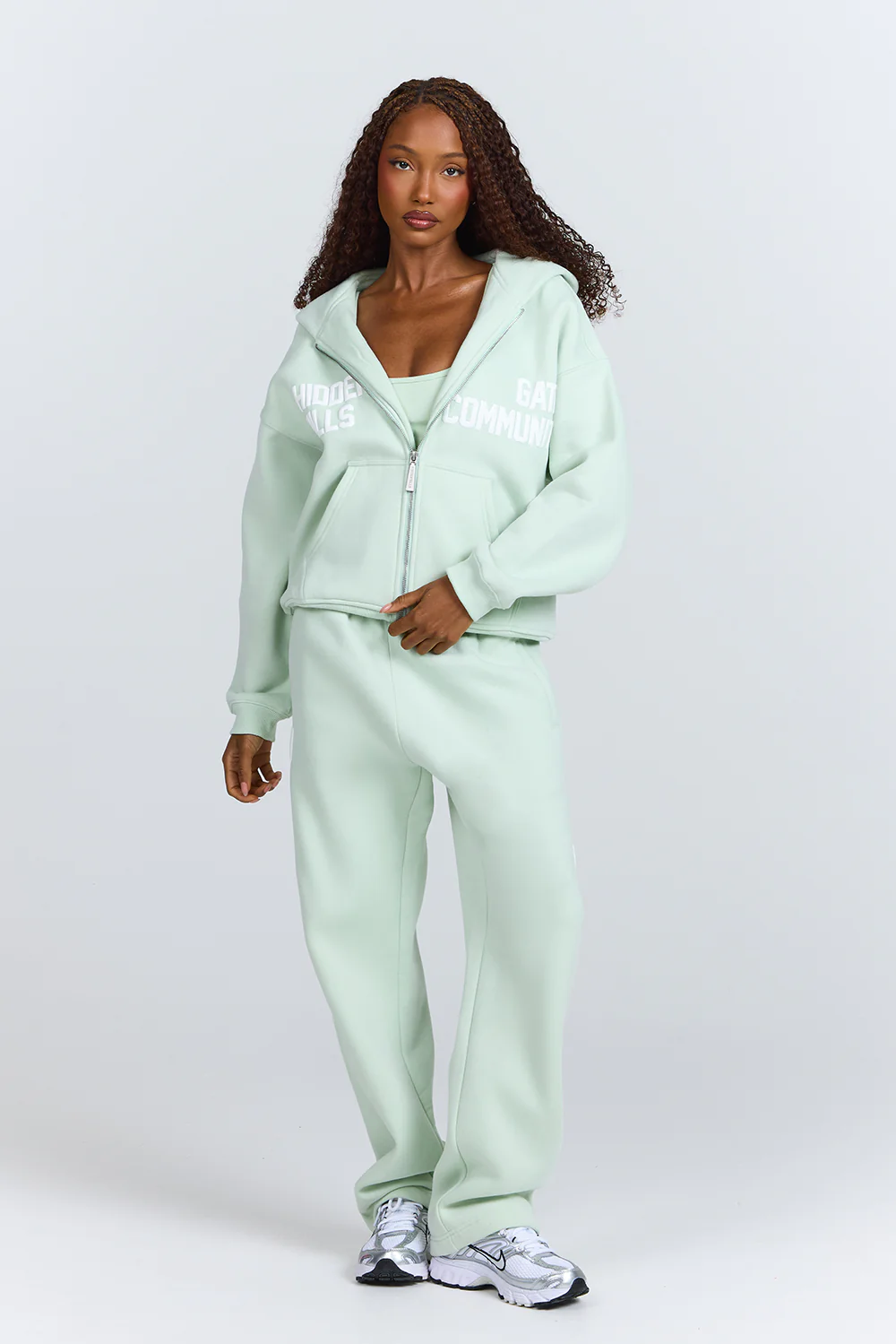 GATED COMMUNITY ZIP HOODIE MINT - Image 3