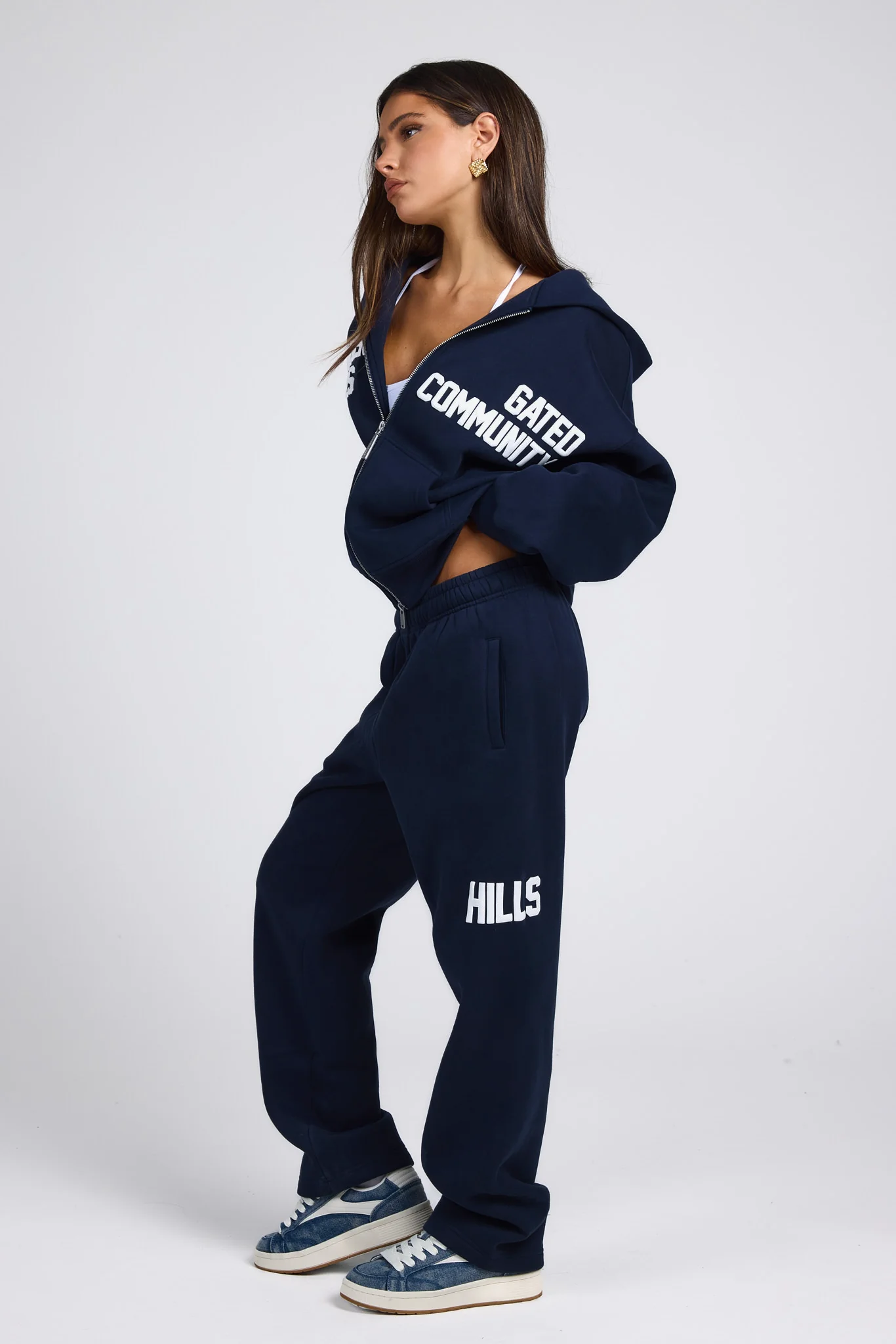 GATED COMMUNITY ZIP HOODIE NAVY - Image 3