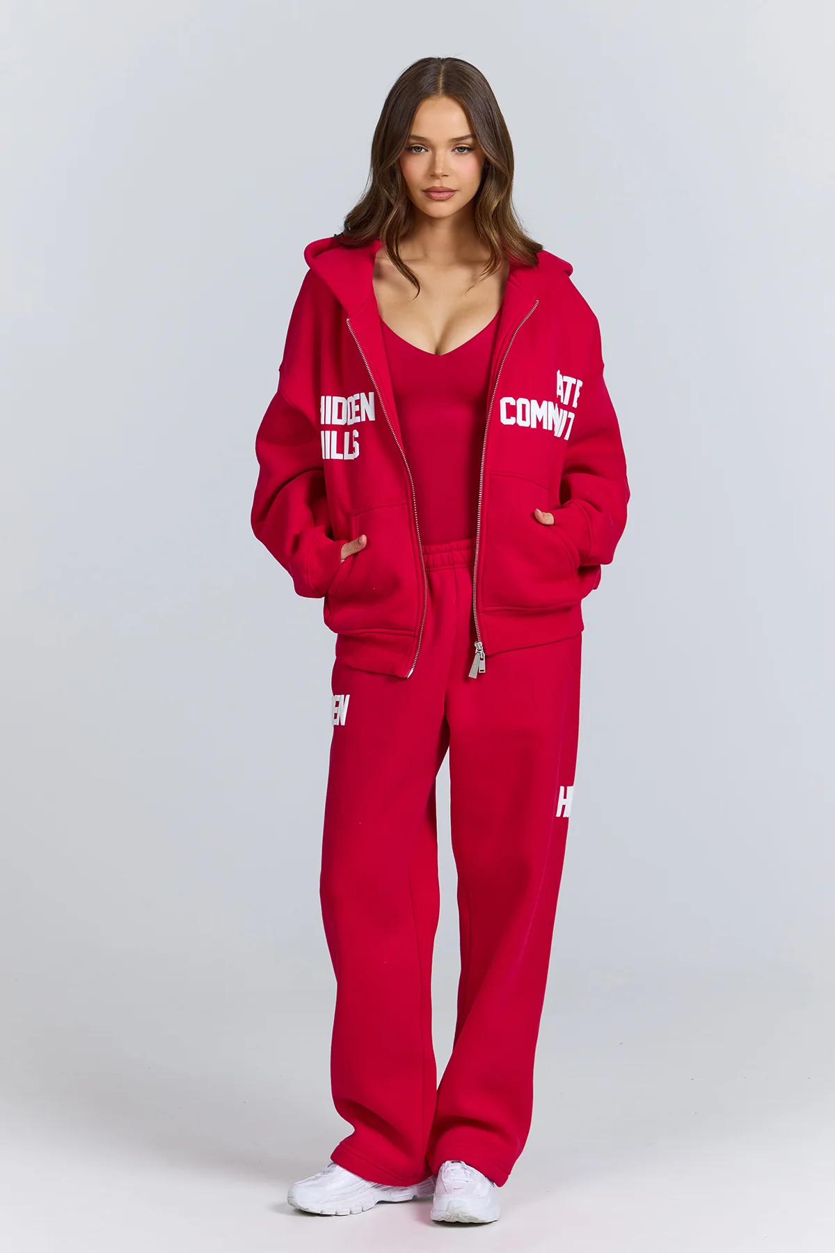 GATED COMMUNITY ZIP HOODIE RASPBERRY RED - Image 6