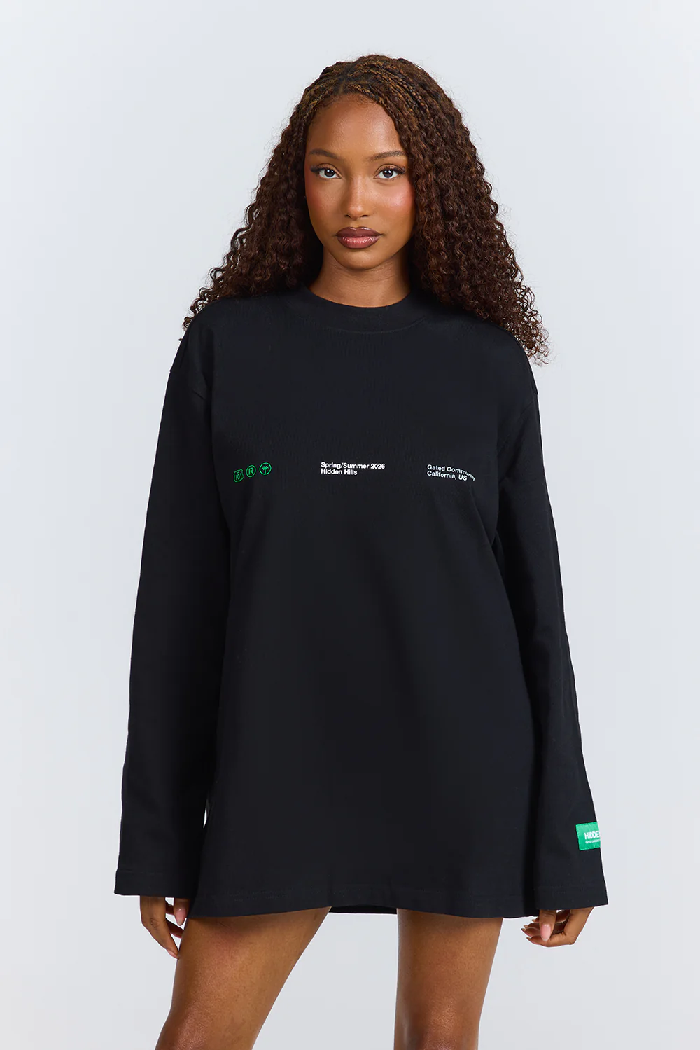 GRADIENT LOGO LONGSLEEVE T-SHIRT GREEN/BLACK