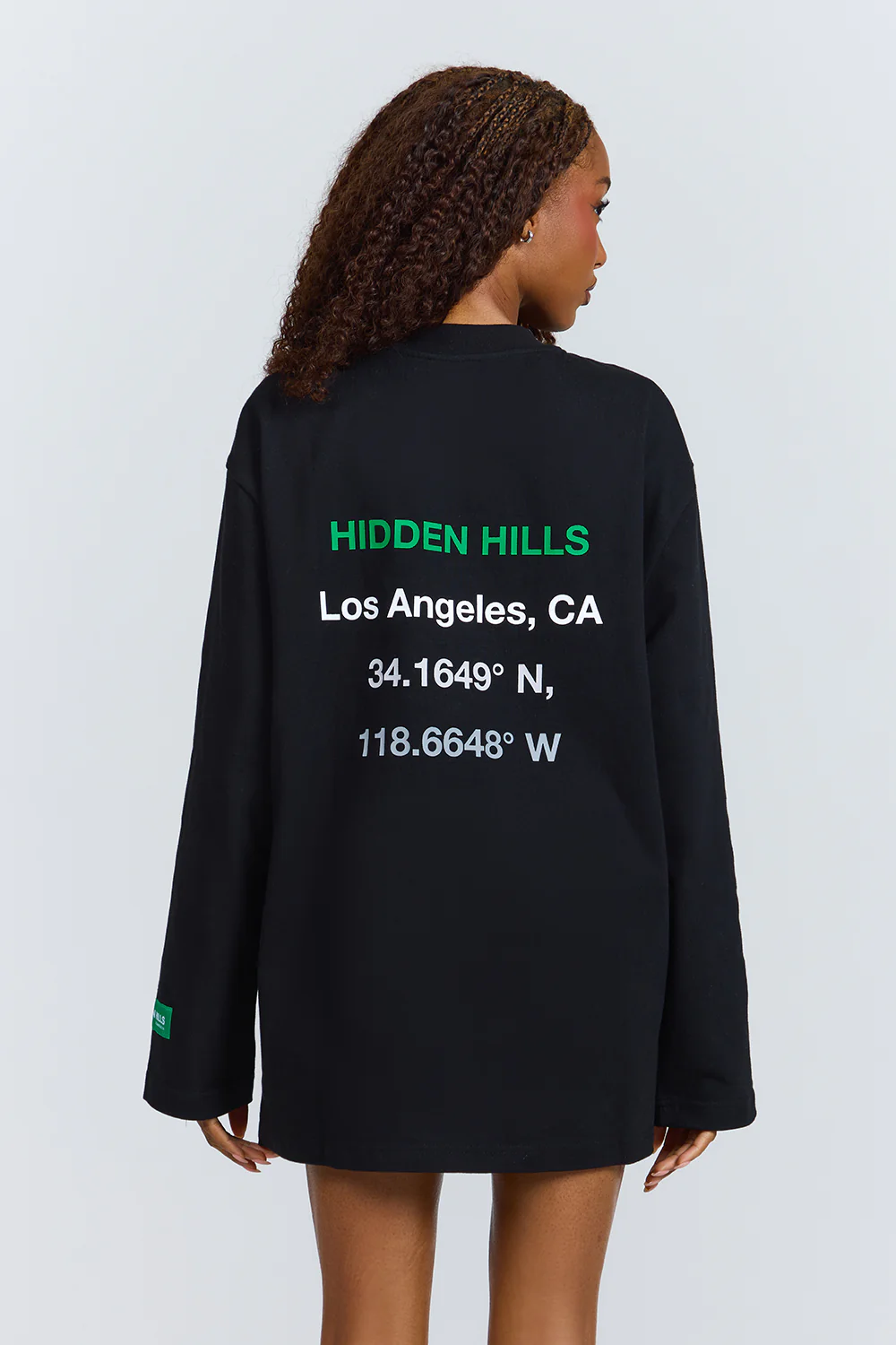 GRADIENT LOGO LONGSLEEVE T-SHIRT GREEN/BLACK - Image 2