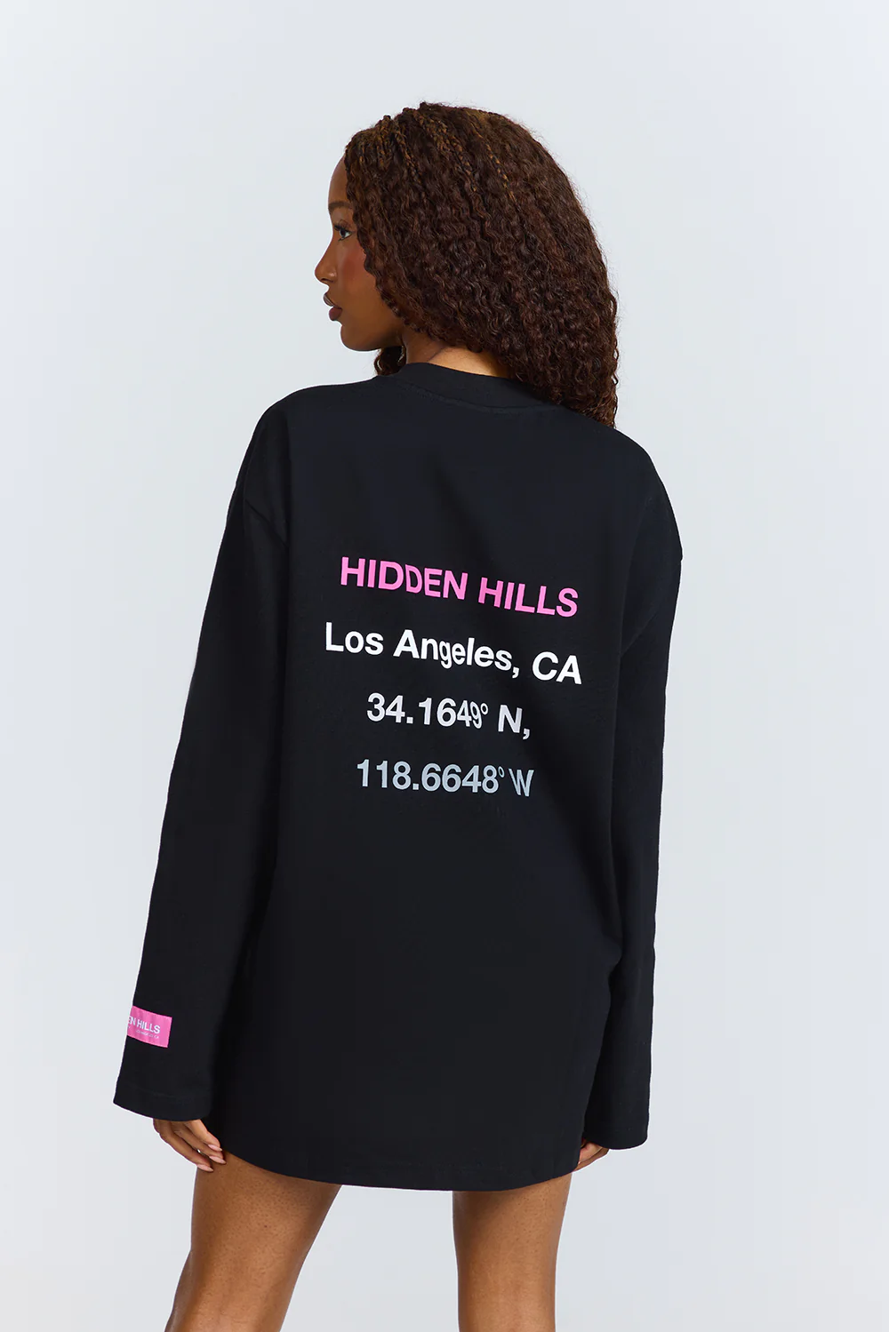 GRADIENT LOGO LONGSLEEVE T-SHIRT PINK/BLACK - Image 2