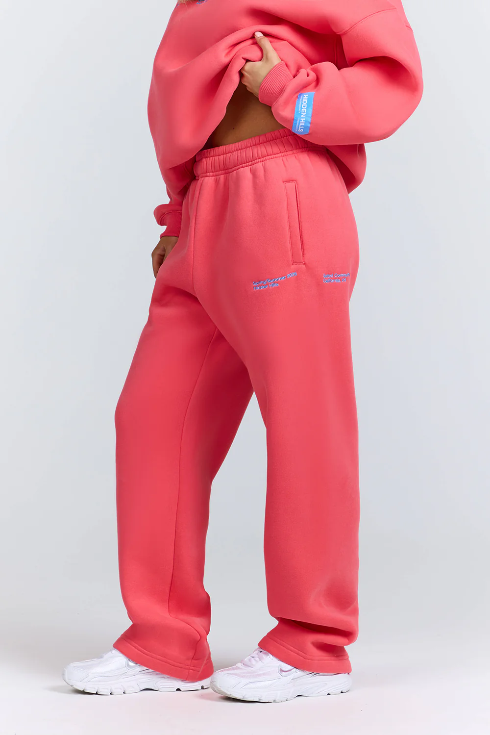 GRADIENT LOGO STRAIGHT LEG SWEATPANTS CORAL