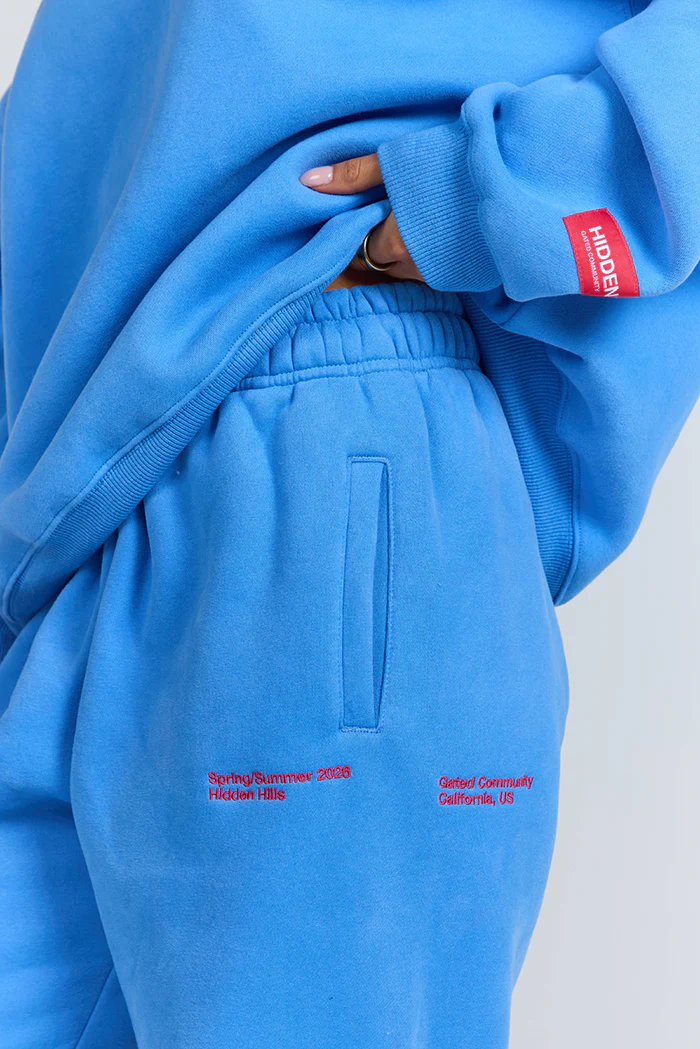 GRADIENT LOGO STRAIGHT LEG SWEATPANTS SKY BLUE - Image 3