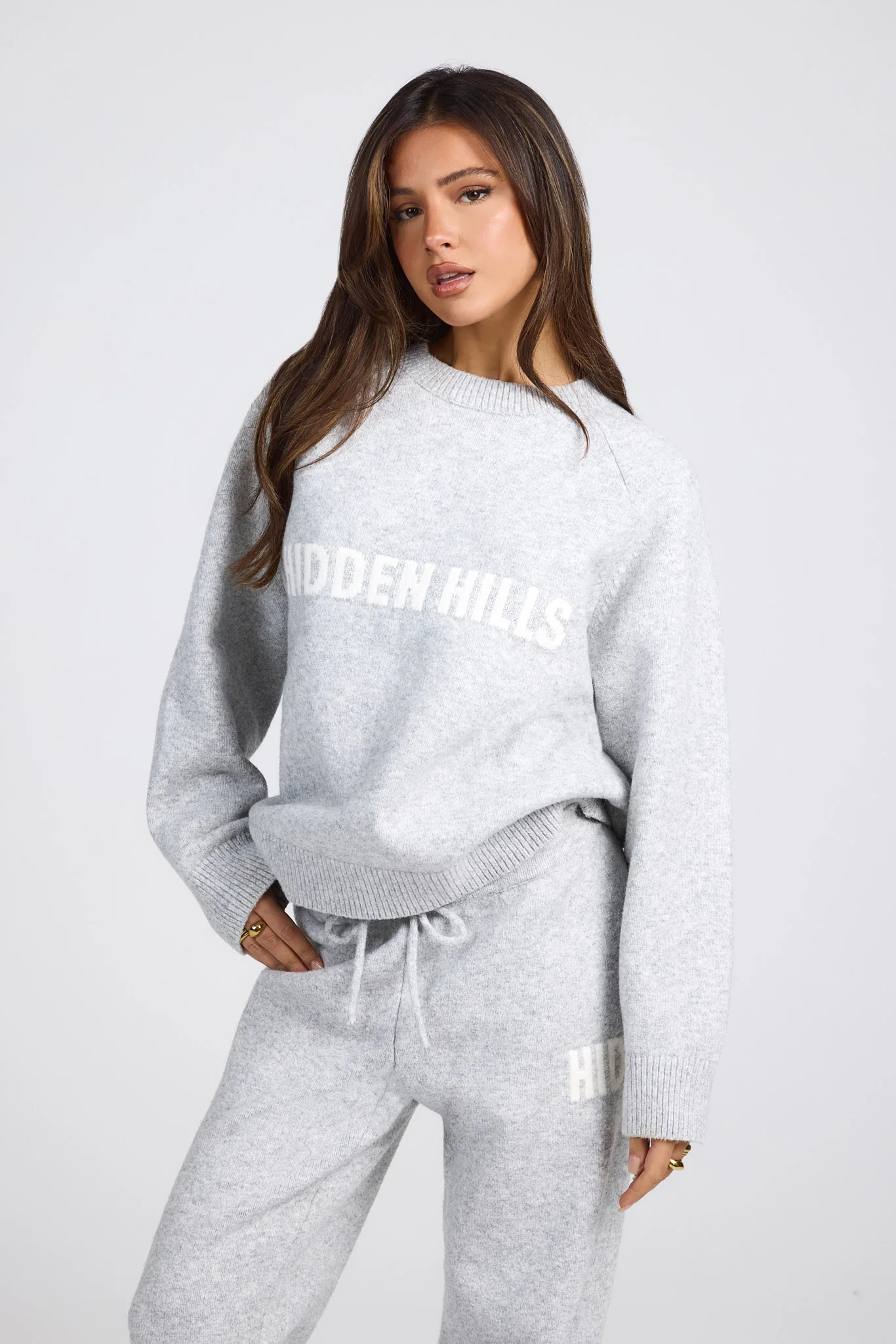 KNIT SWEATER LIGHT GREY - Image 4