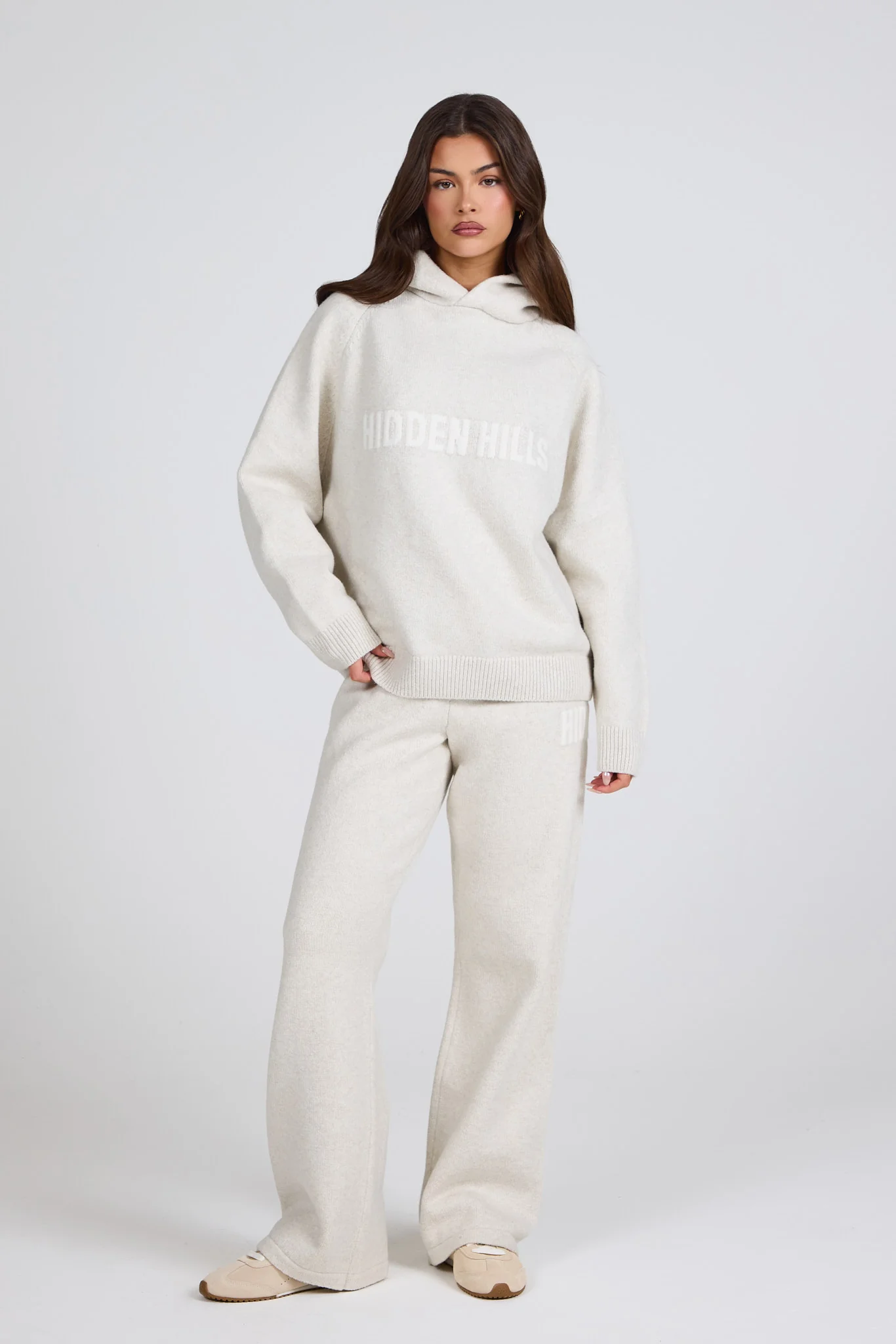 KNIT SWEATPANTS BEIGE - Image 3