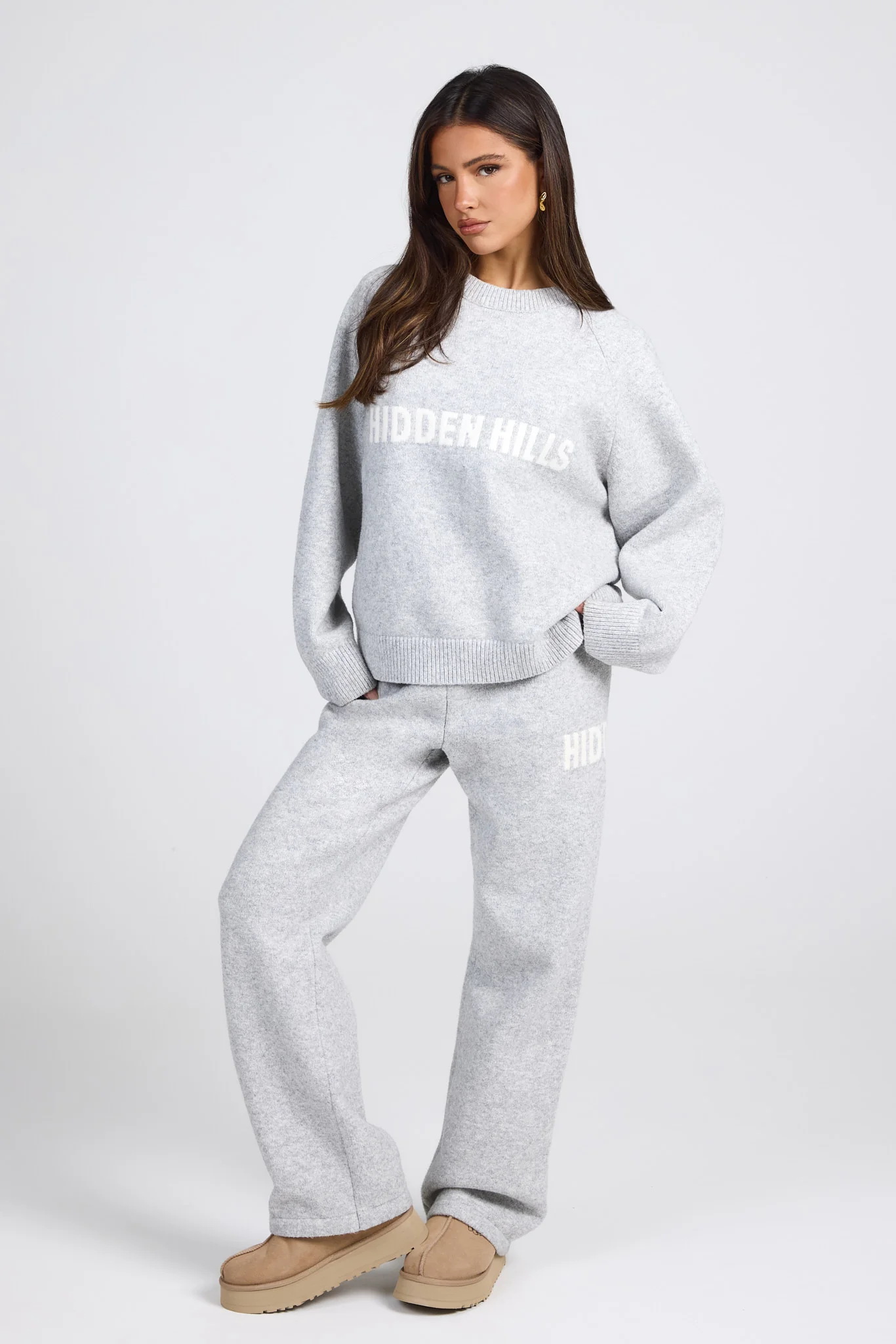 KNIT SWEATER LIGHT GREY - Image 3