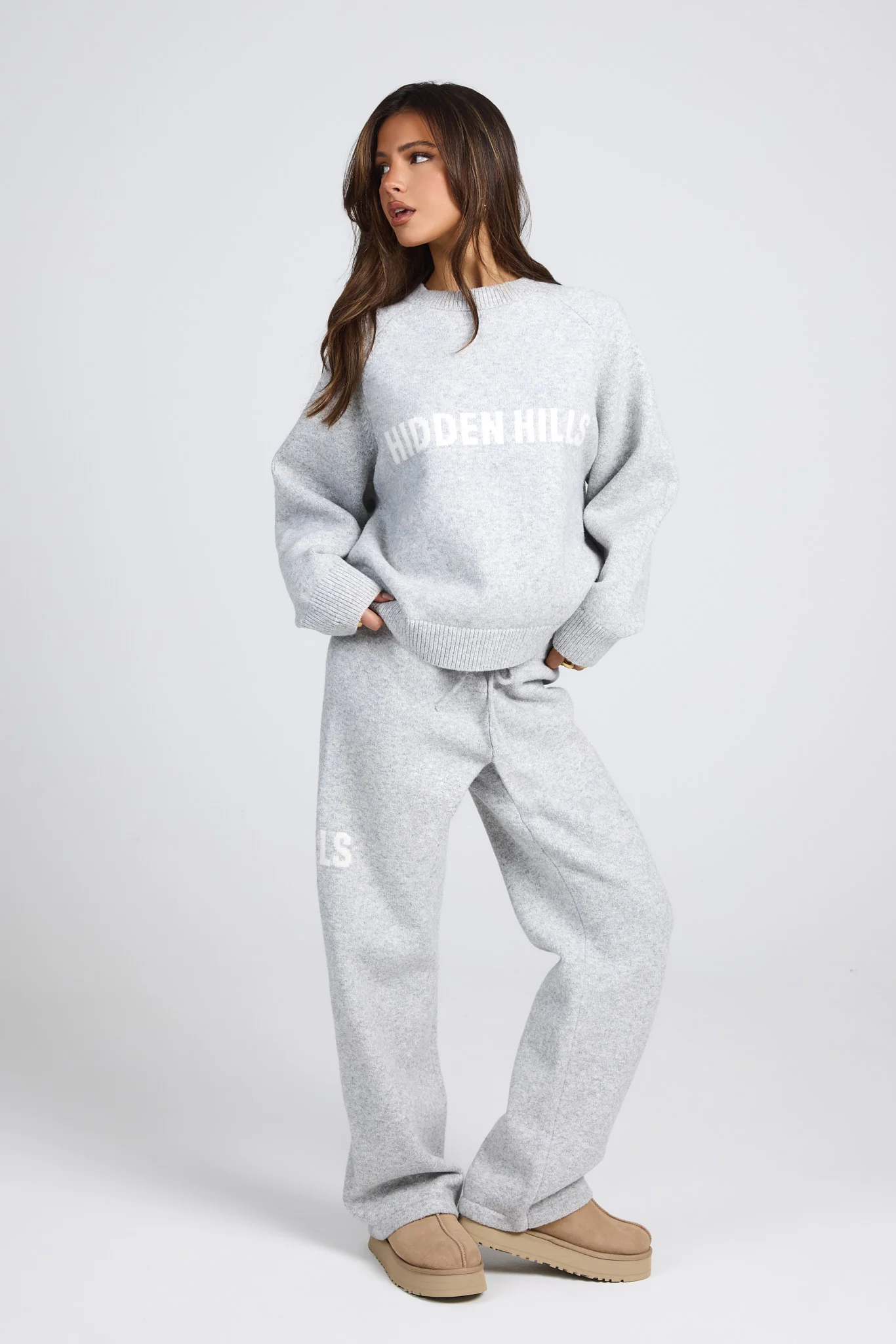 KNIT SWEATER LIGHT GREY - Image 5