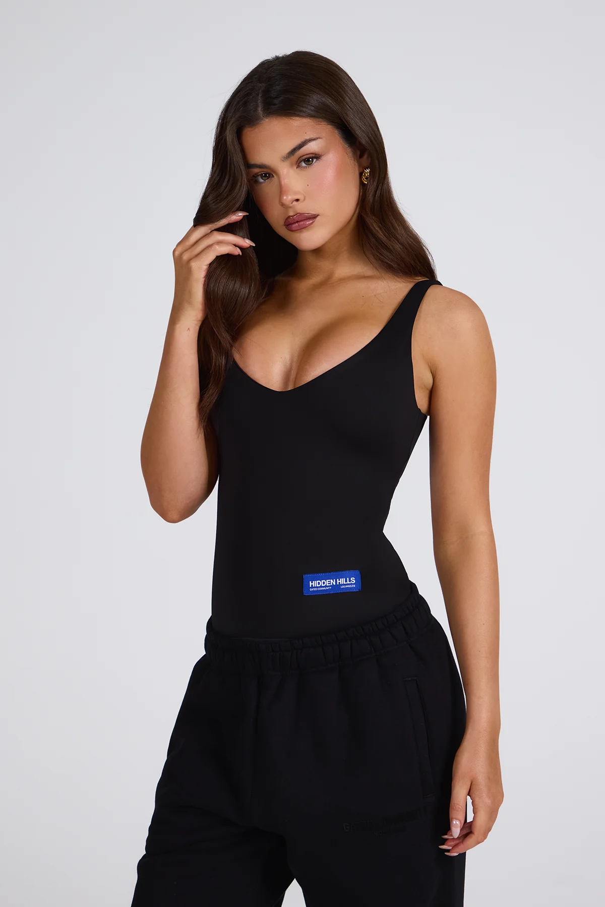LABEL BODYSUIT BLACK