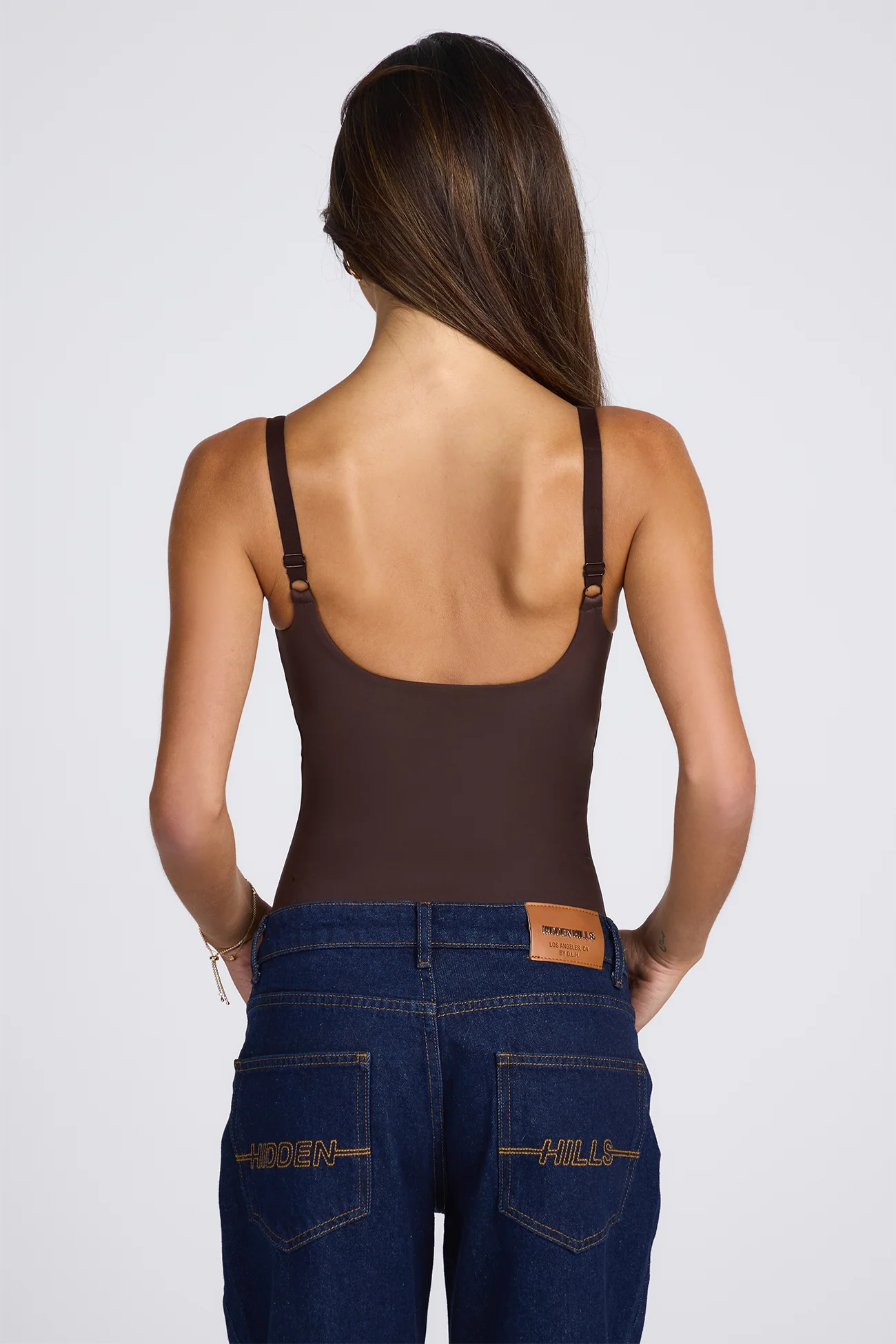 LABEL BODYSUIT DARK BROWN - Image 4