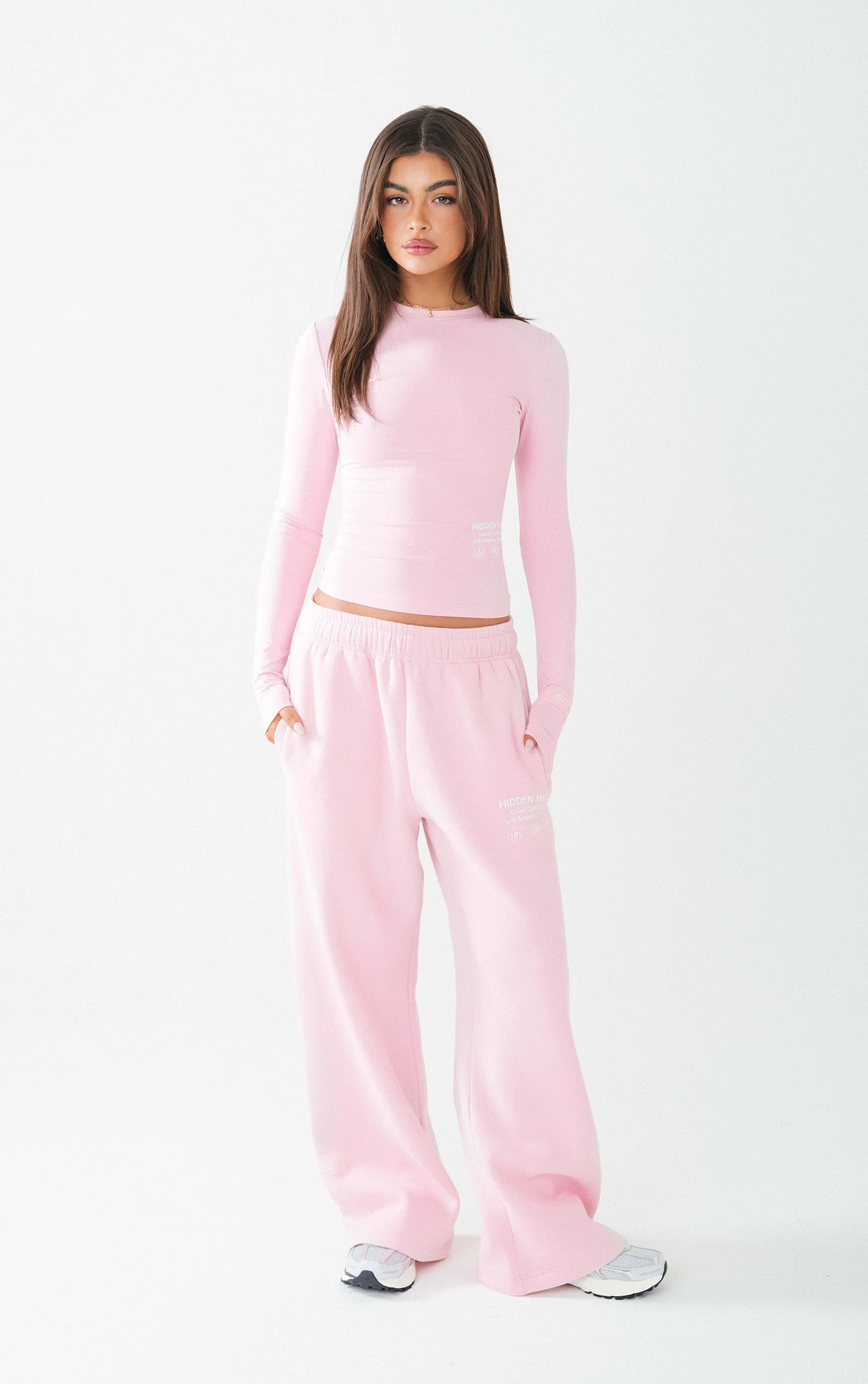 LABEL LONGSLEEVE TOP LIGHT PINK - Image 3