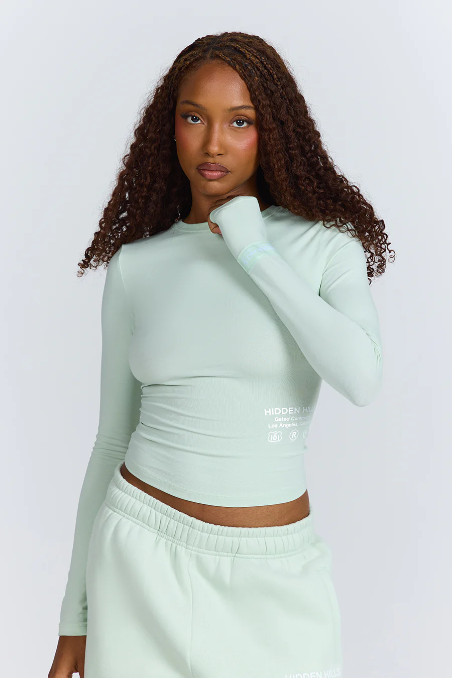 LABEL LONGSLEEVE TOP MINT - Image 3