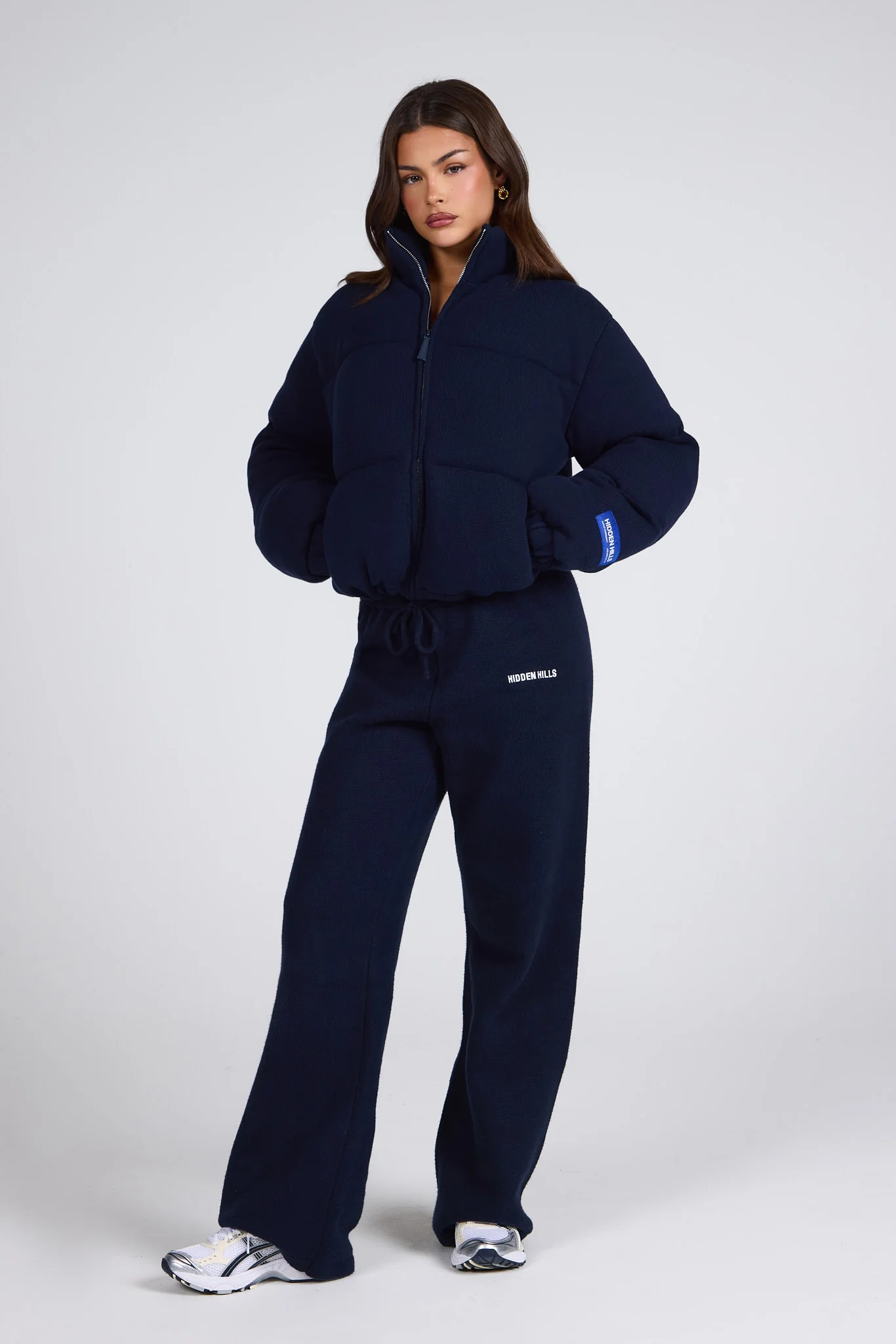 LABEL PUFFER JACKET NAVY - Image 5