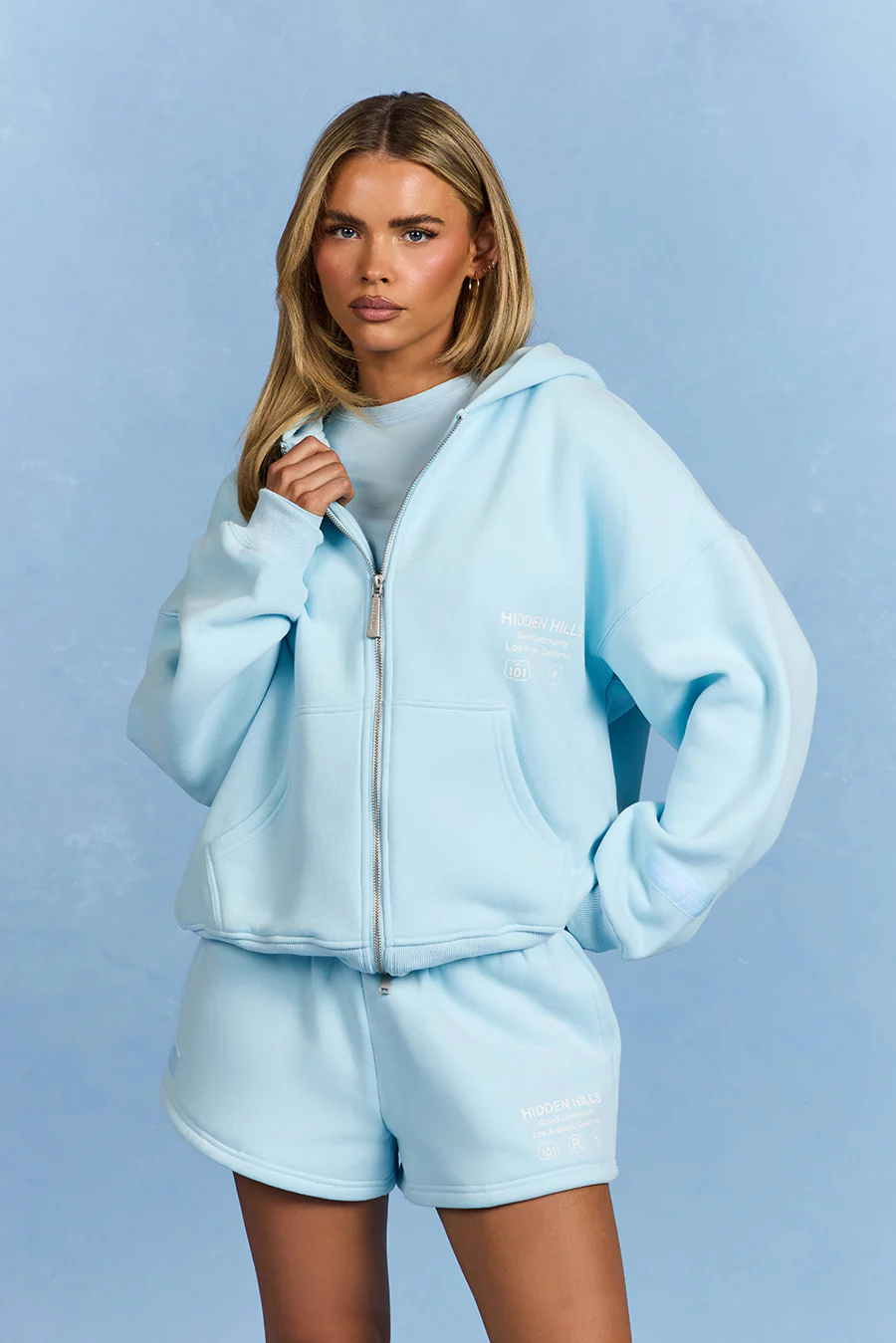 LABEL SHORTS LIGHT BLUE - Image 5