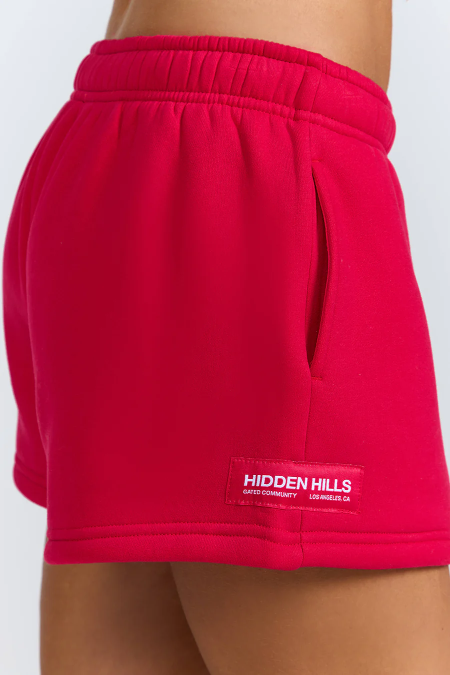 LABEL SHORTS RASPBERRY RED - Image 3