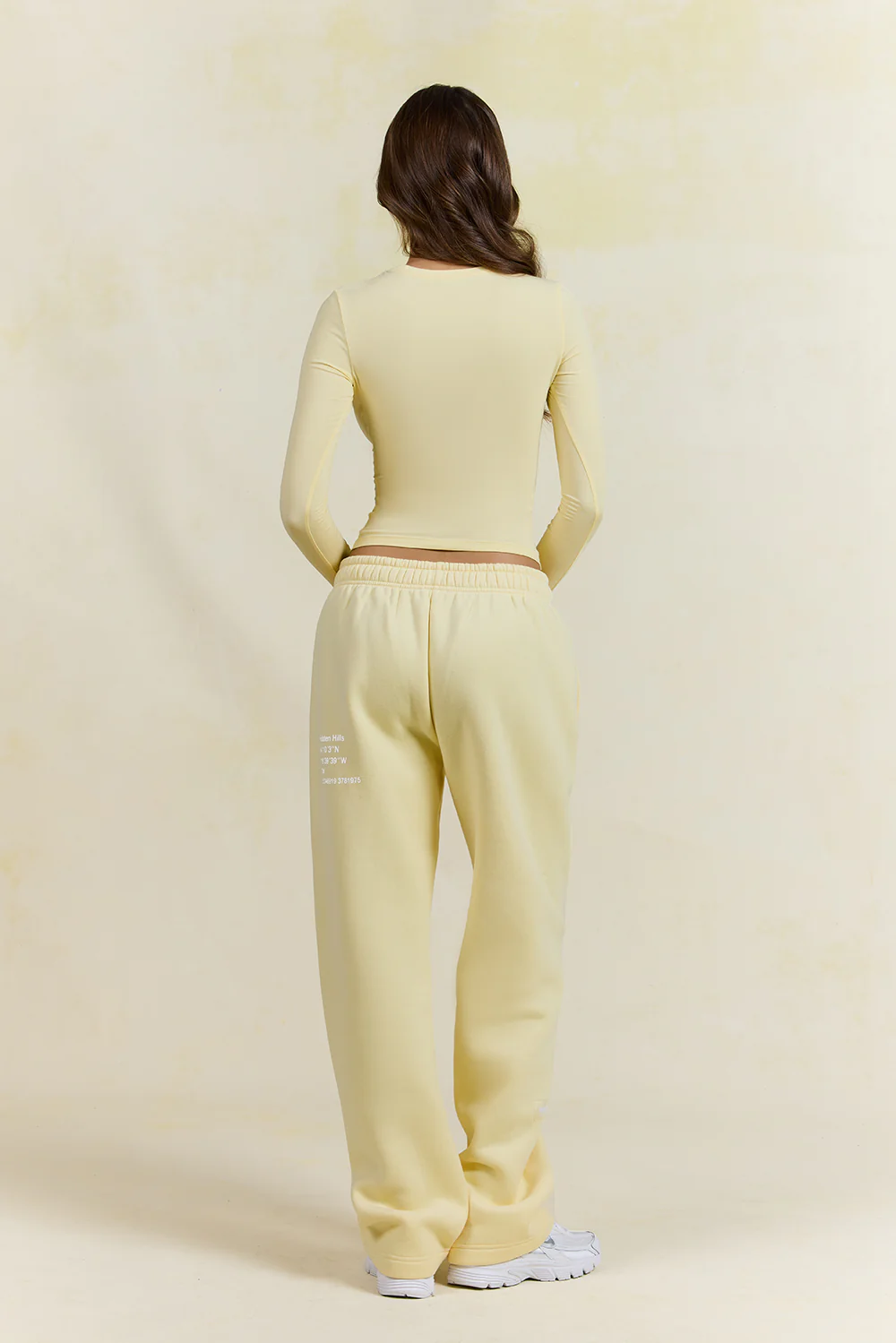 LABEL STRAIGHT LEG SWEATPANTS BUTTER YELLOW - Image 4