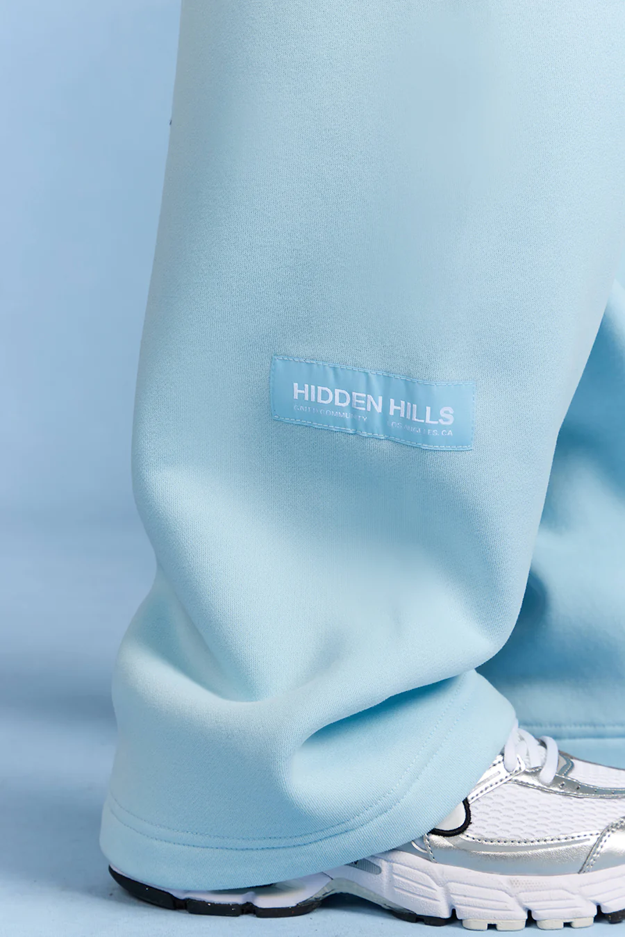 LABEL STRAIGHT LEG SWEATPANTS LIGHT BLUE - Image 4