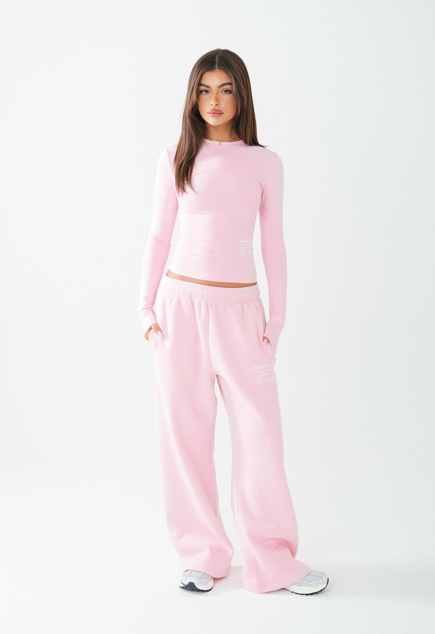 LABEL STRAIGHT LEG SWEATPANTS LIGHT PINK - Image 4