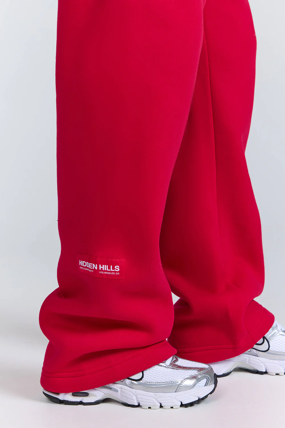 LABEL STRAIGHT LEG SWEATPANTS RASPBERRY RED - Image 4