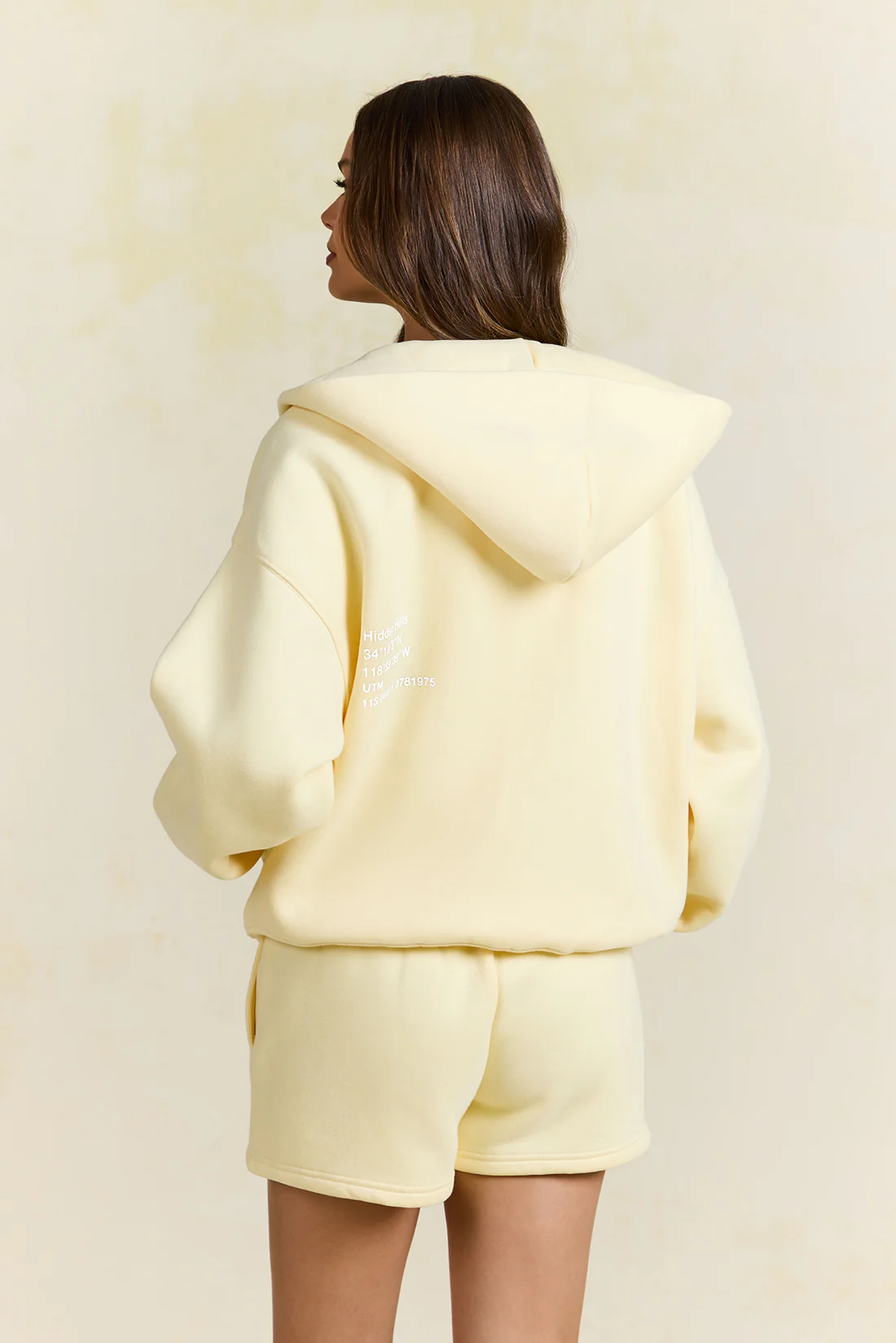 LABEL ZIP HOODIE BUTTER YELLOW - Image 5