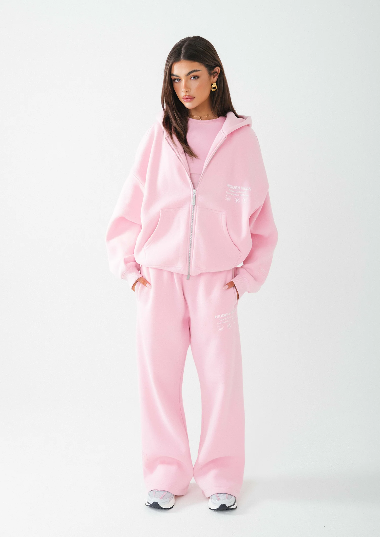 LABEL STRAIGHT LEG SWEATPANTS LIGHT PINK - Image 6