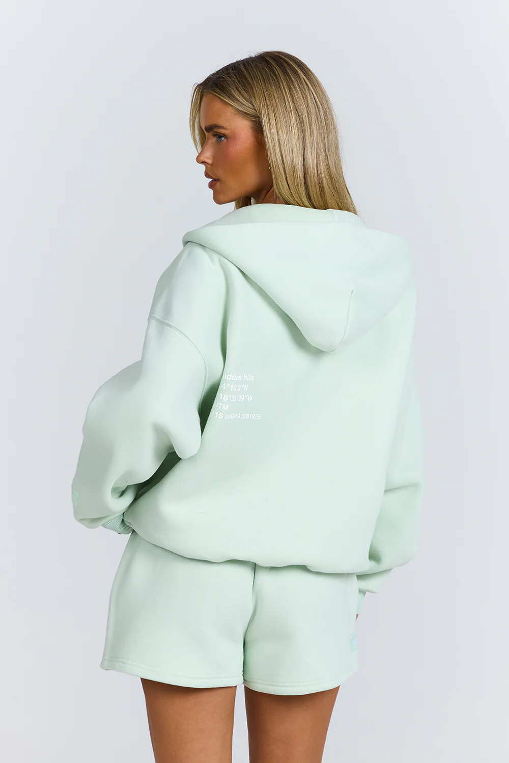 LABEL ZIP HOODIE MINT - Image 2
