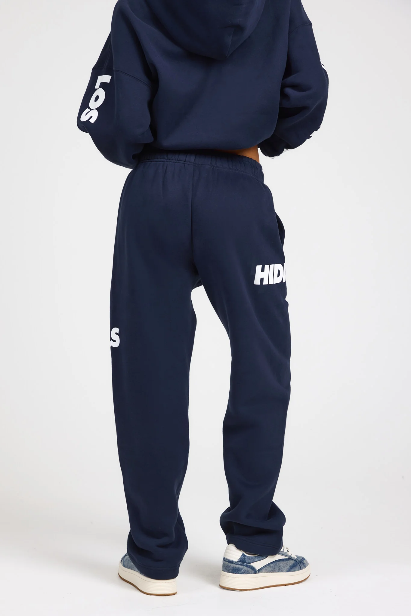 LOGO STRAIGHT LEG SWEATPANTS NAVY - Image 2