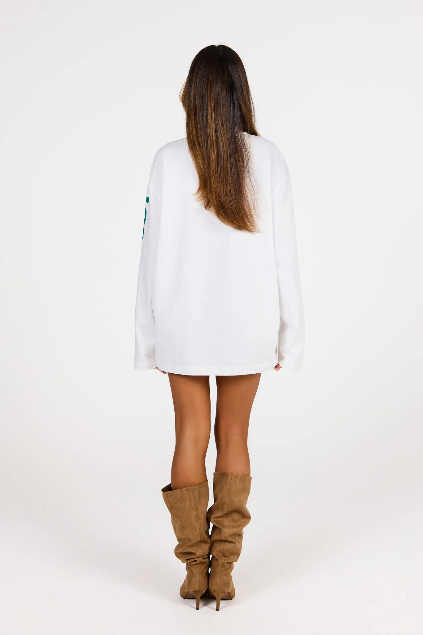 LONGSLEEVE T-SHIRT GREEN/WHITE - Image 6