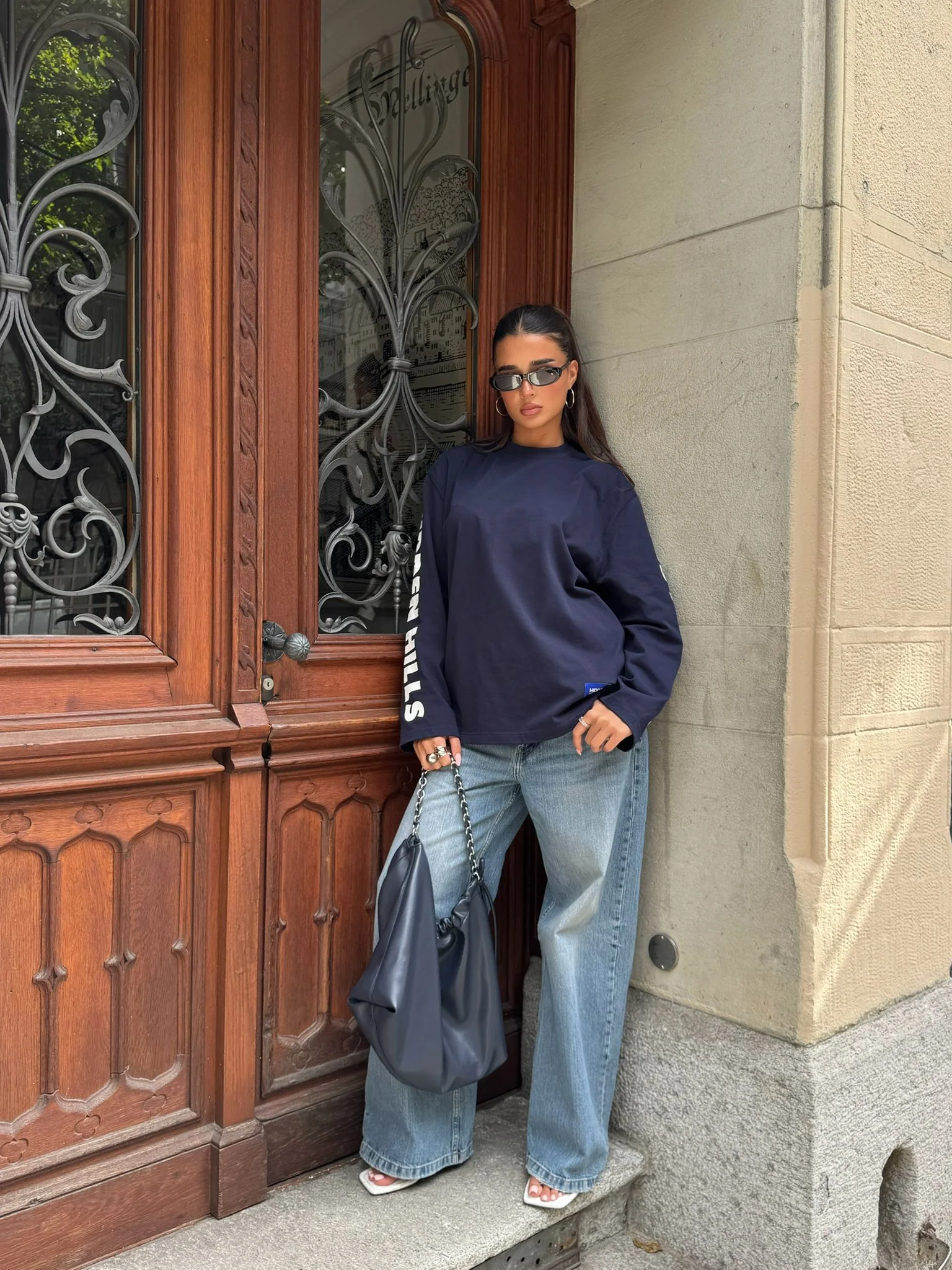 LONGSLEEVE T-SHIRT NAVY - Image 3