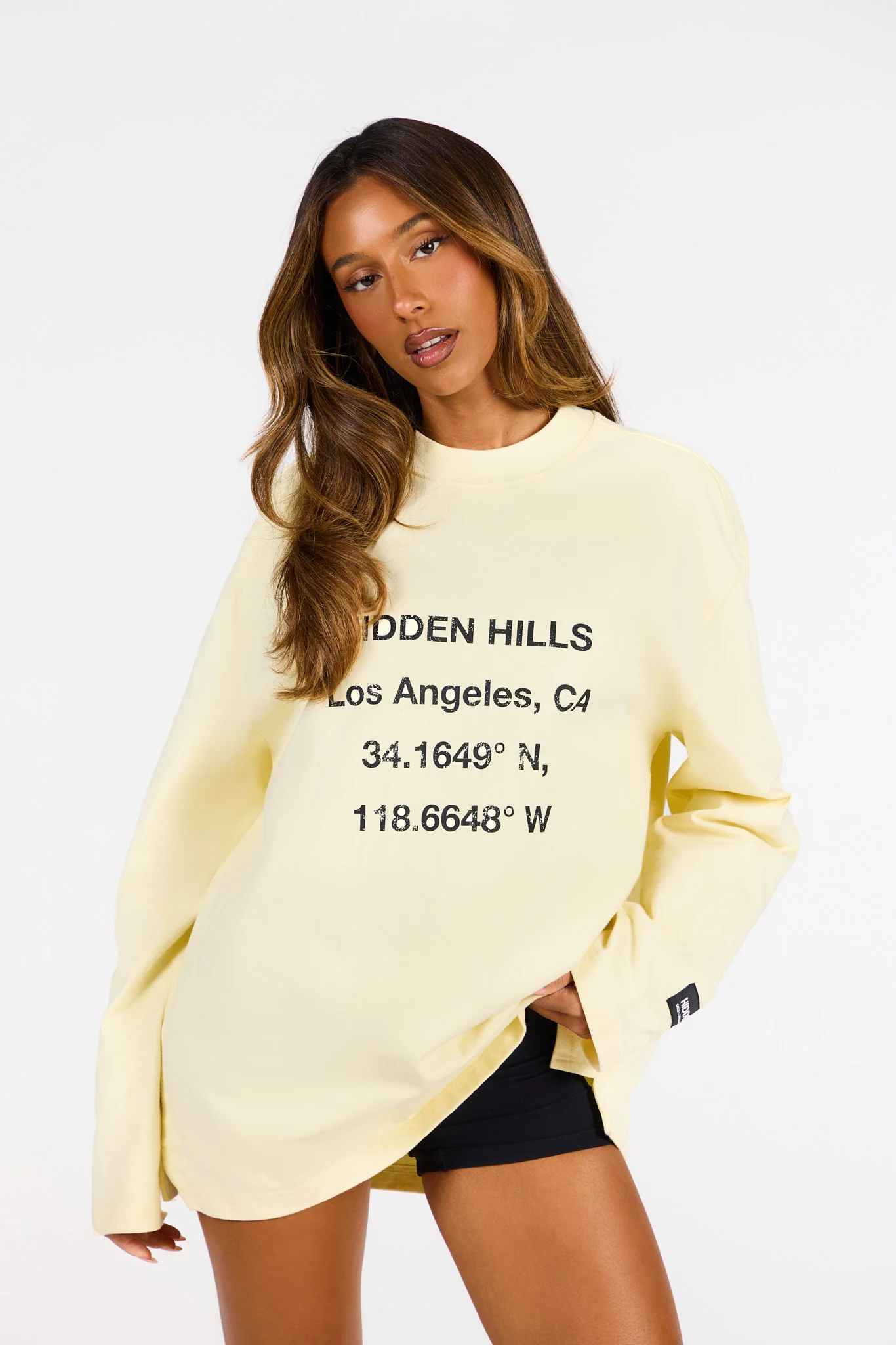 VINTAGE LOGO LONGSLEEVE T-SHIRT BUTTER YELLOW - Image 3