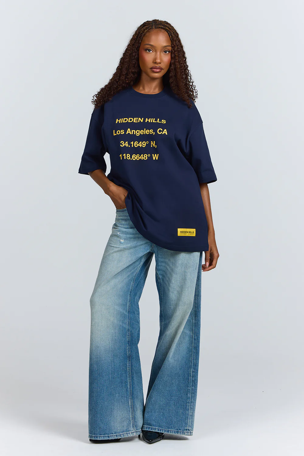 VINTAGE LOGO SHORT SLEEVE T-SHIRT AMBER/NAVY - Image 3