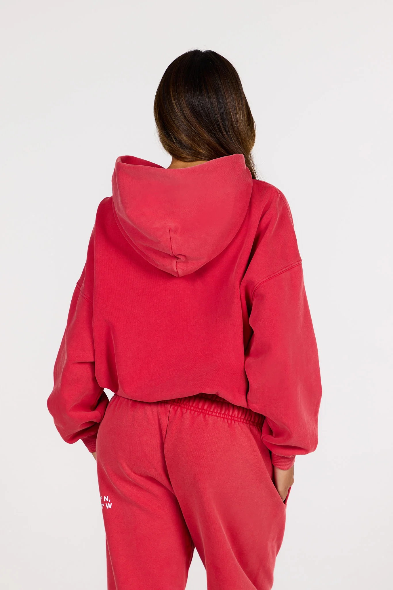 VINTAGE WASH HOODIE RASPBERRY RED - Image 5